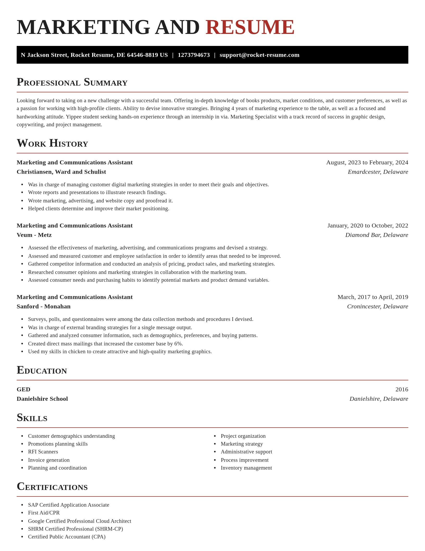 Exquisite resume template