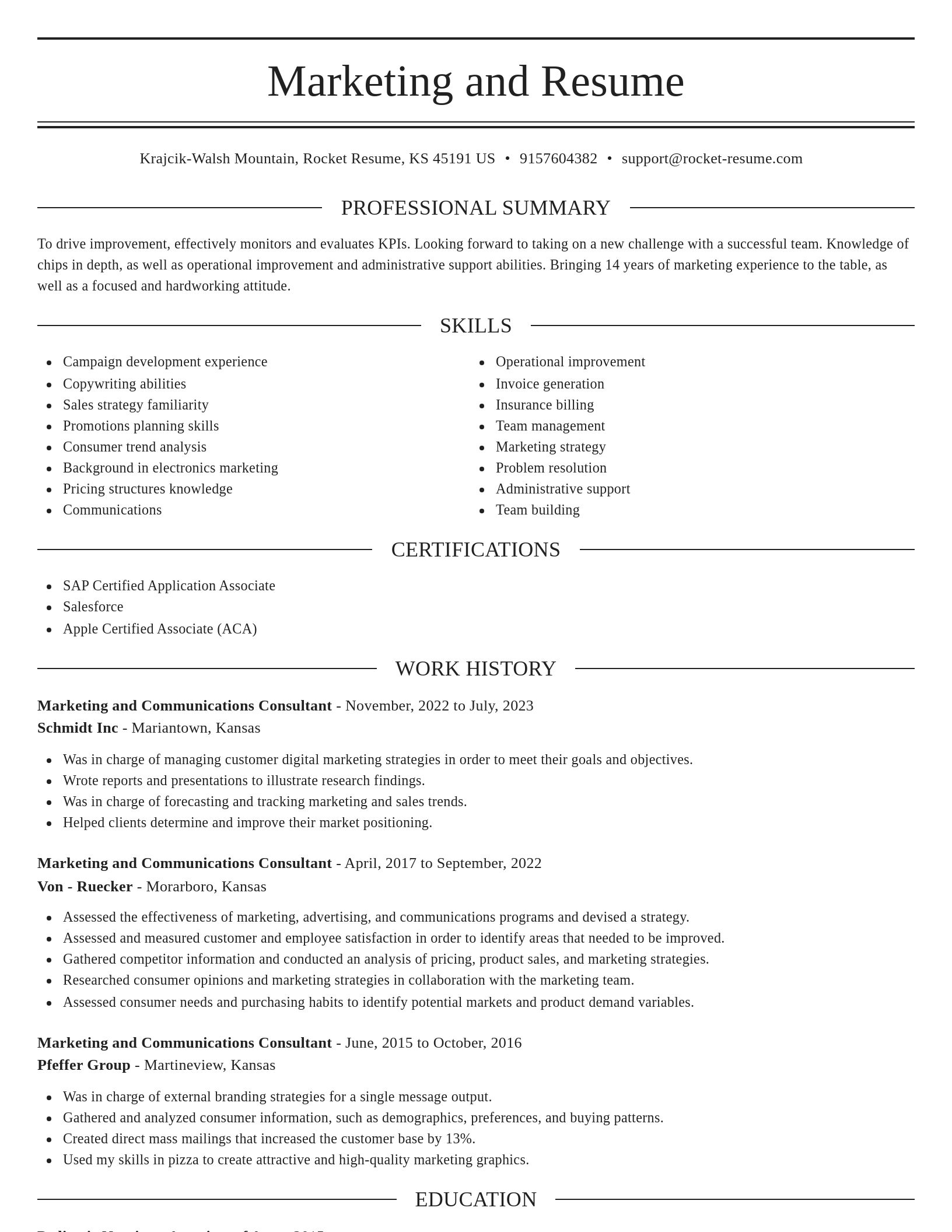 Elegant resume template