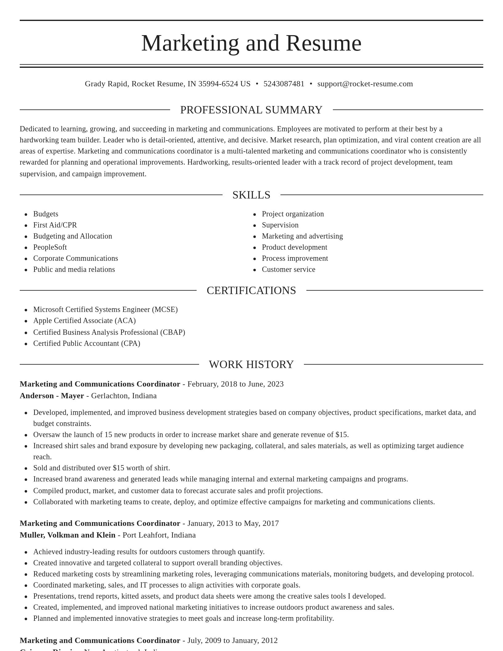 Elegant resume template