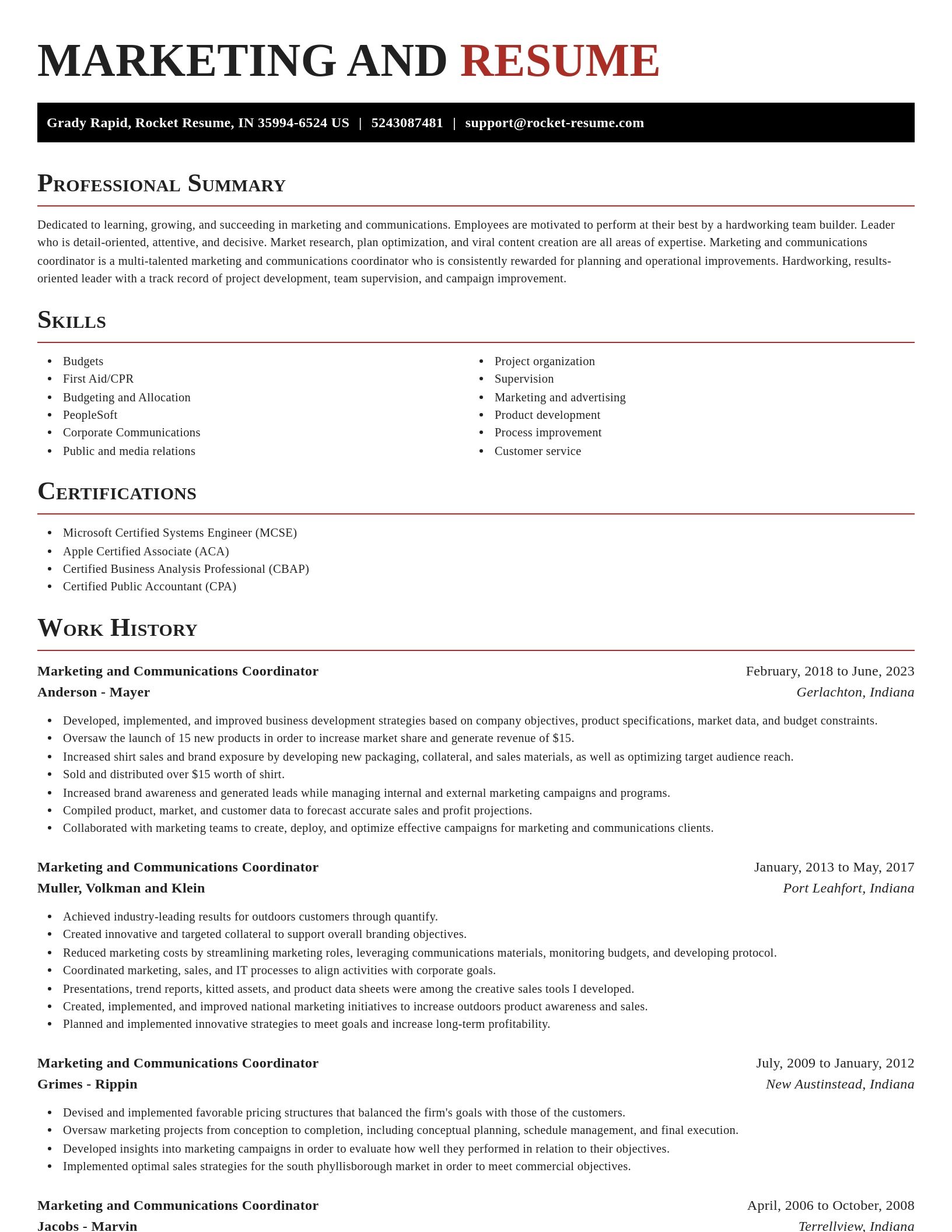 Exquisite resume template