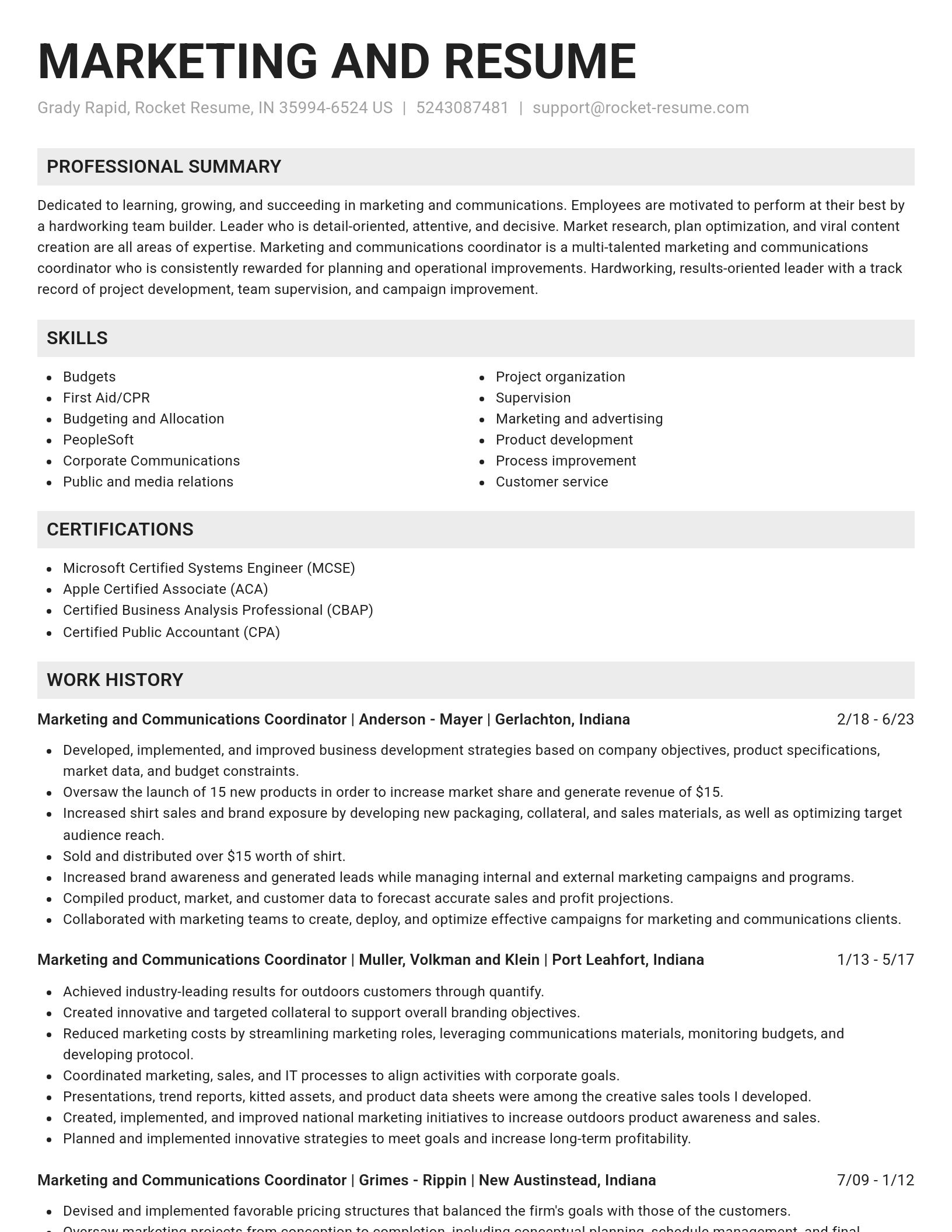 Genius resume template