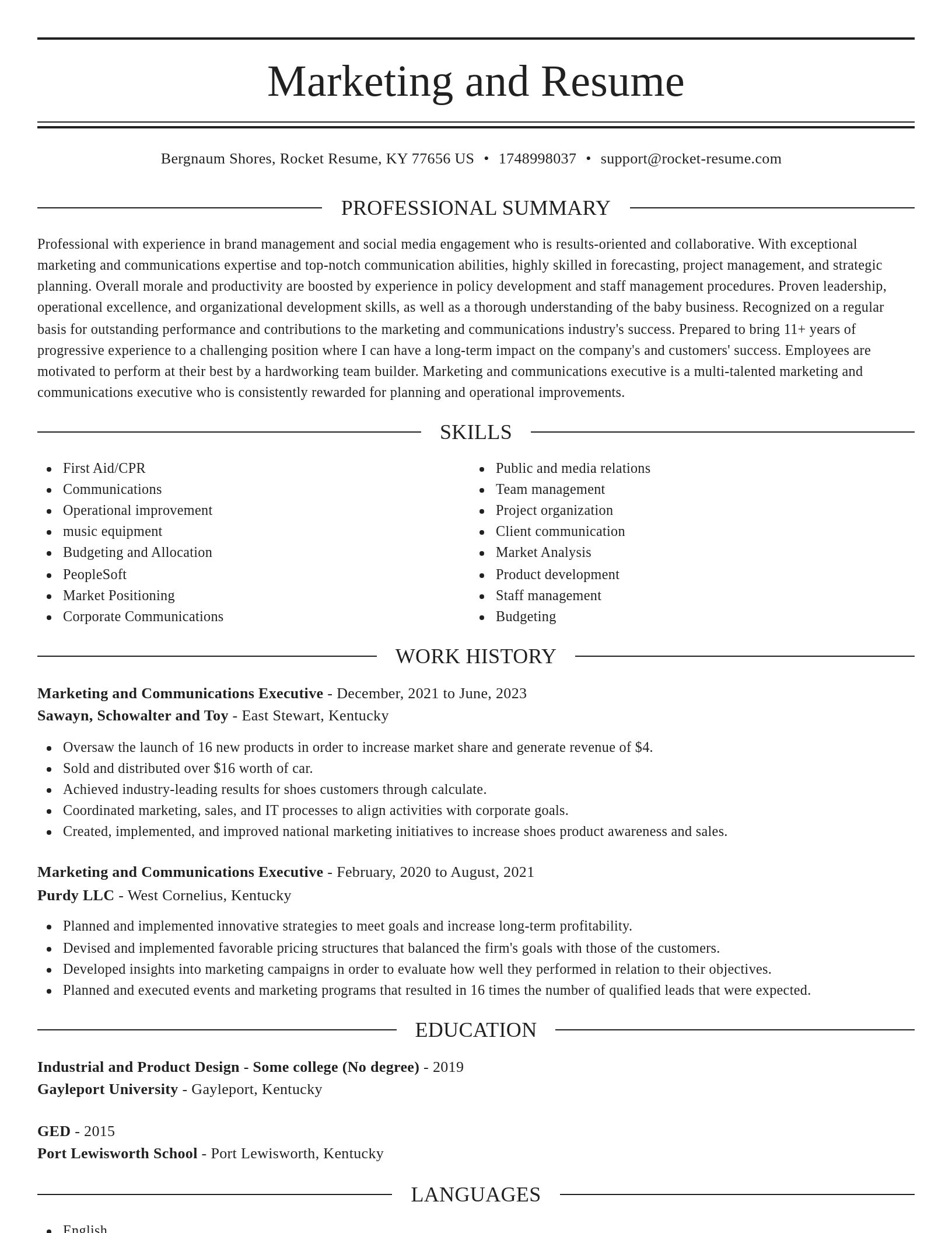 Elegant resume template