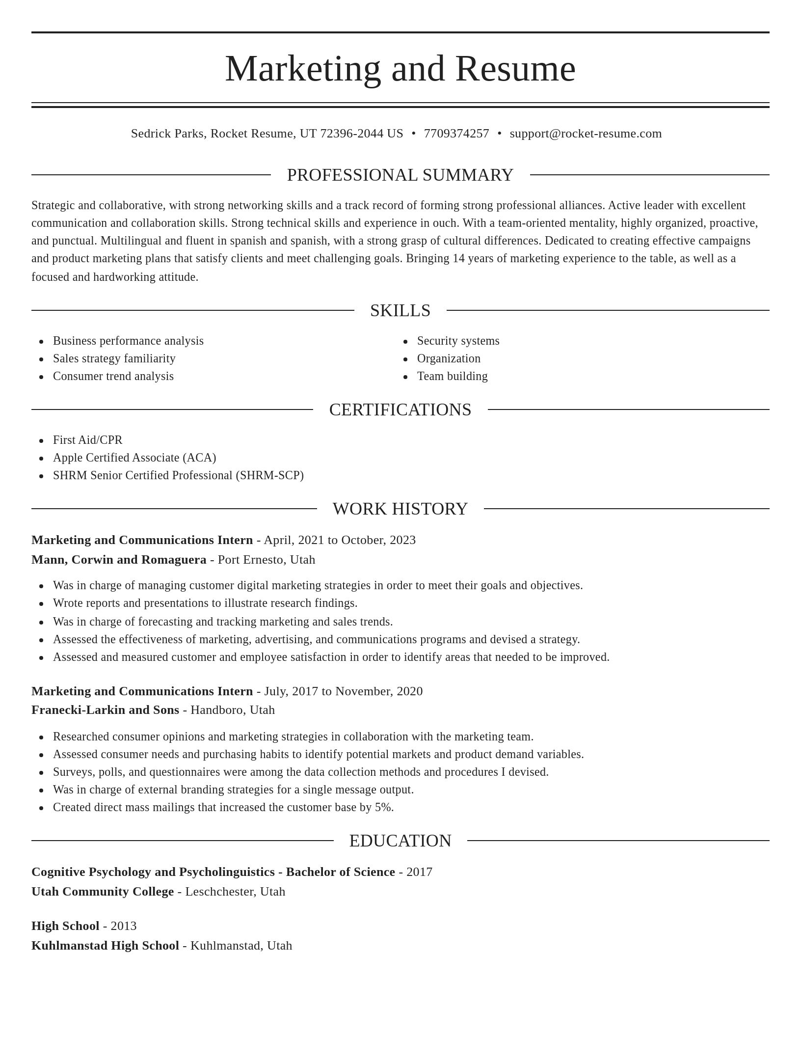 Elegant resume template