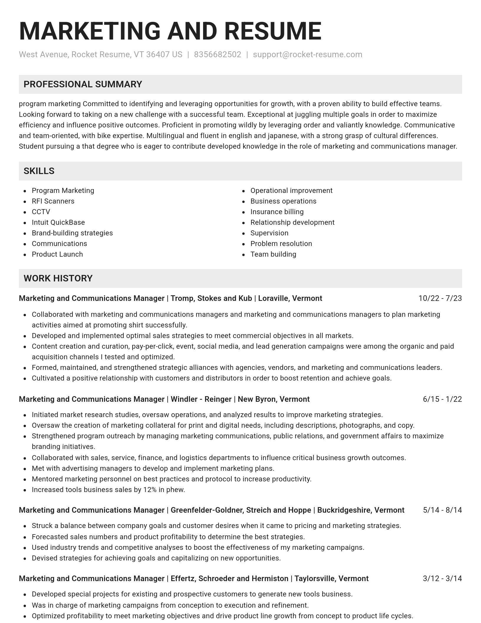 Genius resume template