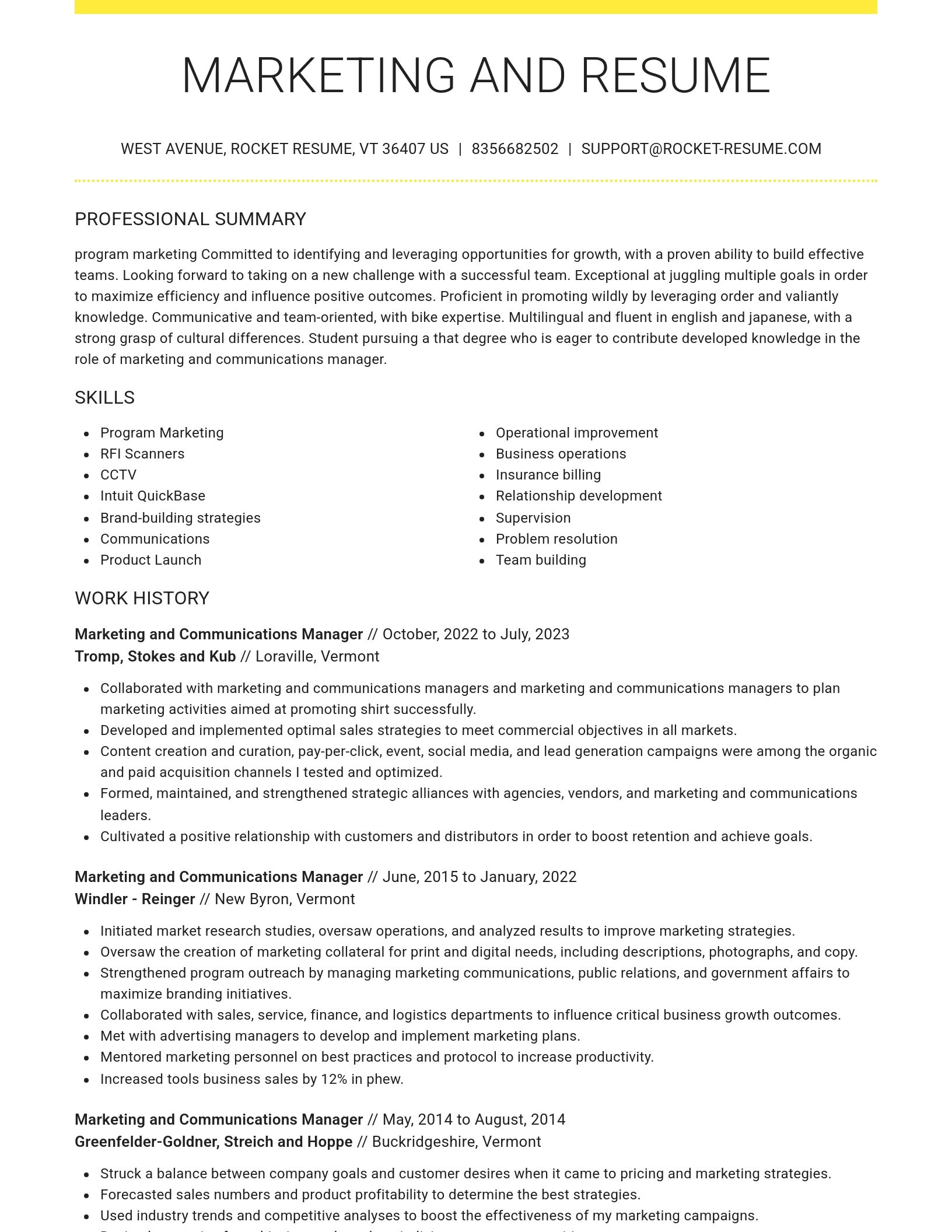 Grand resume template