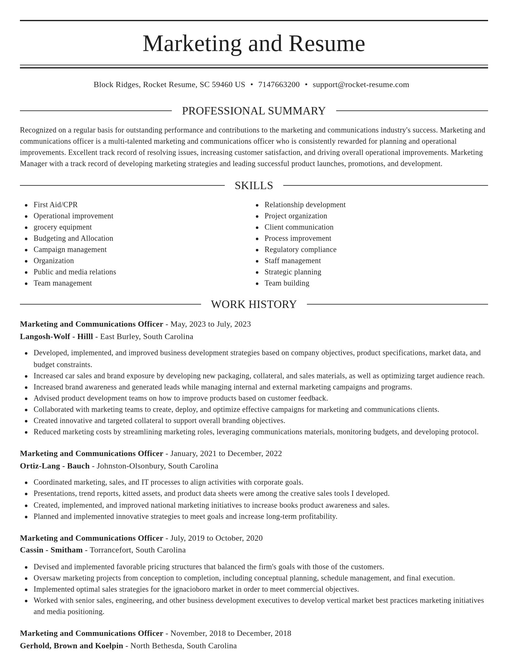 Elegant resume template