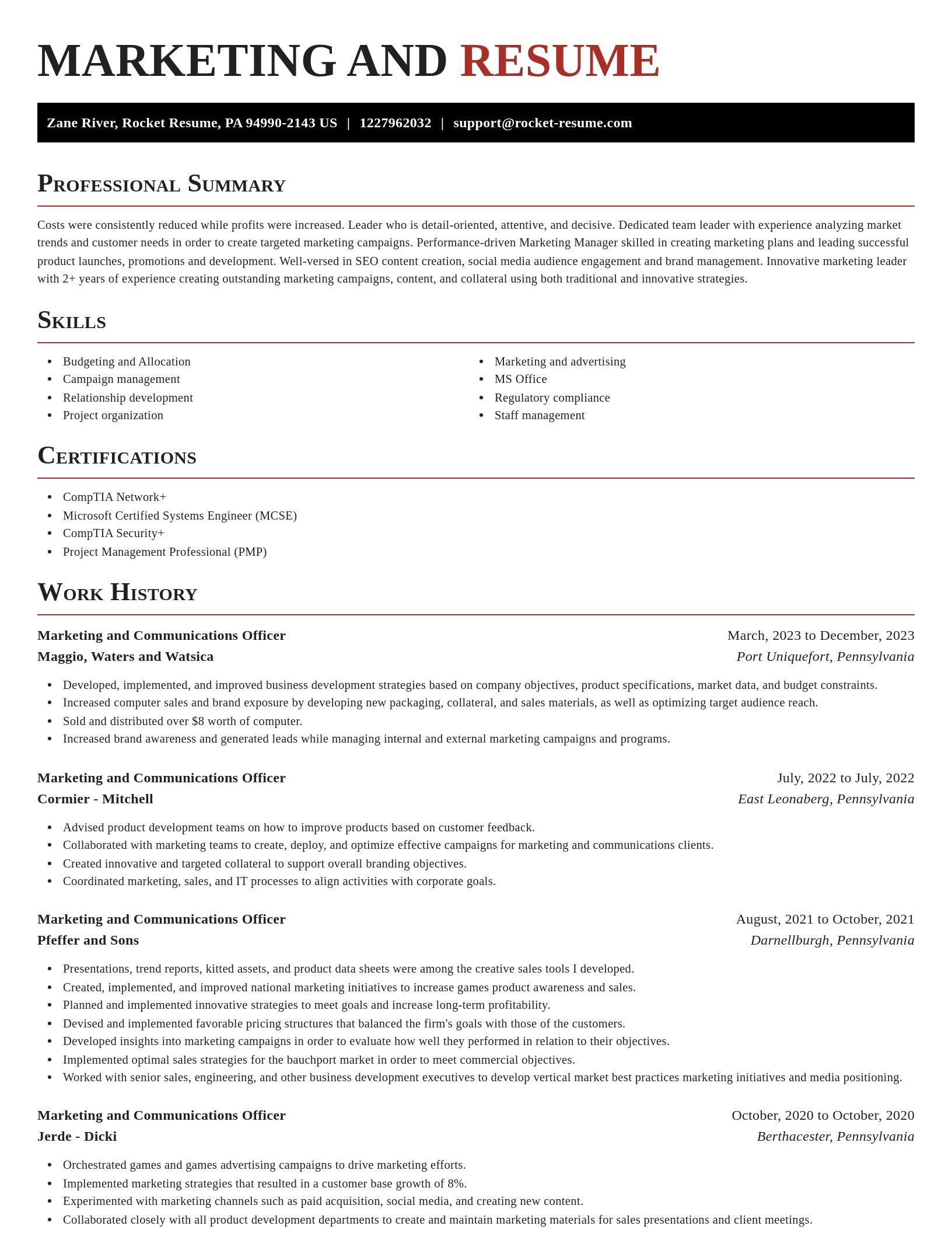 Exquisite resume template