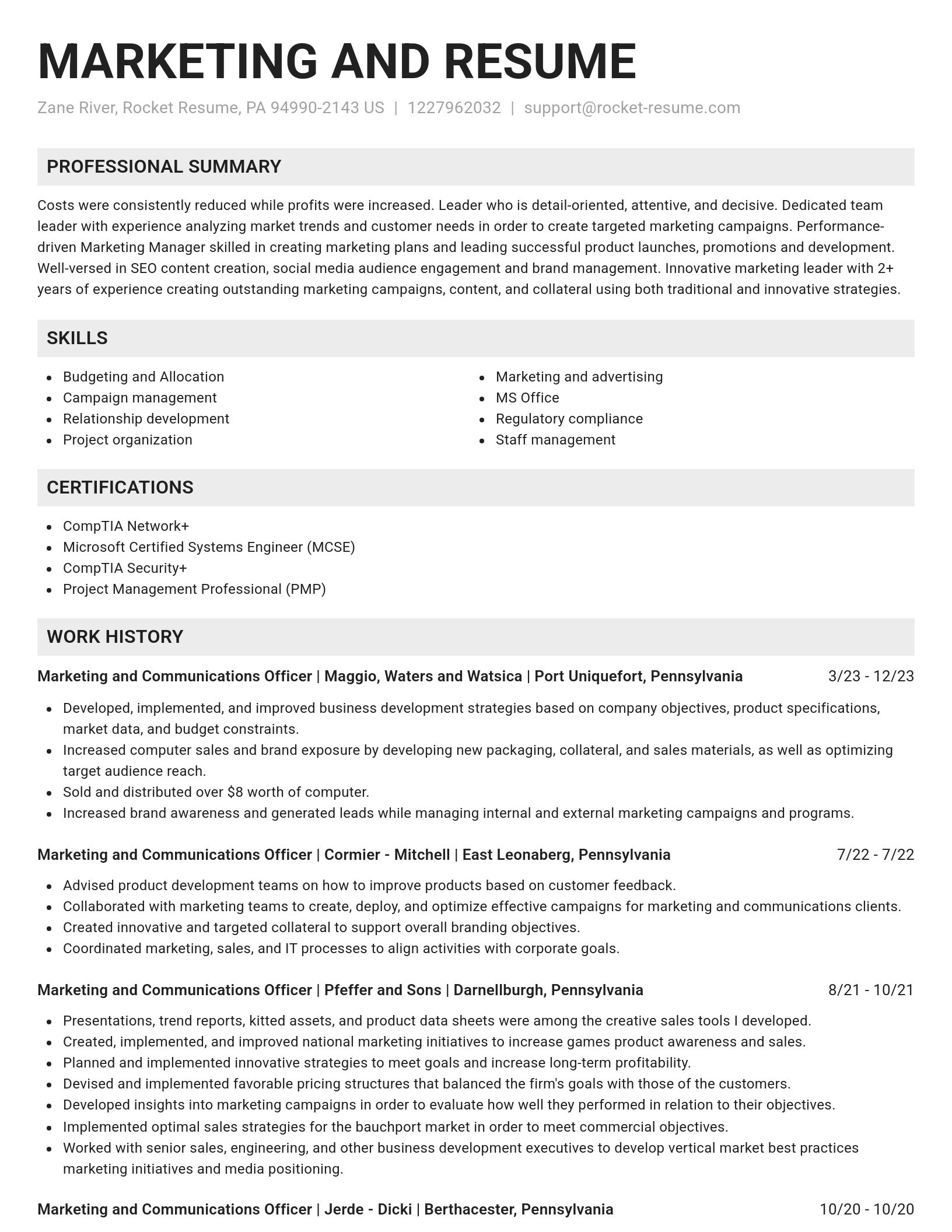 Genius resume template