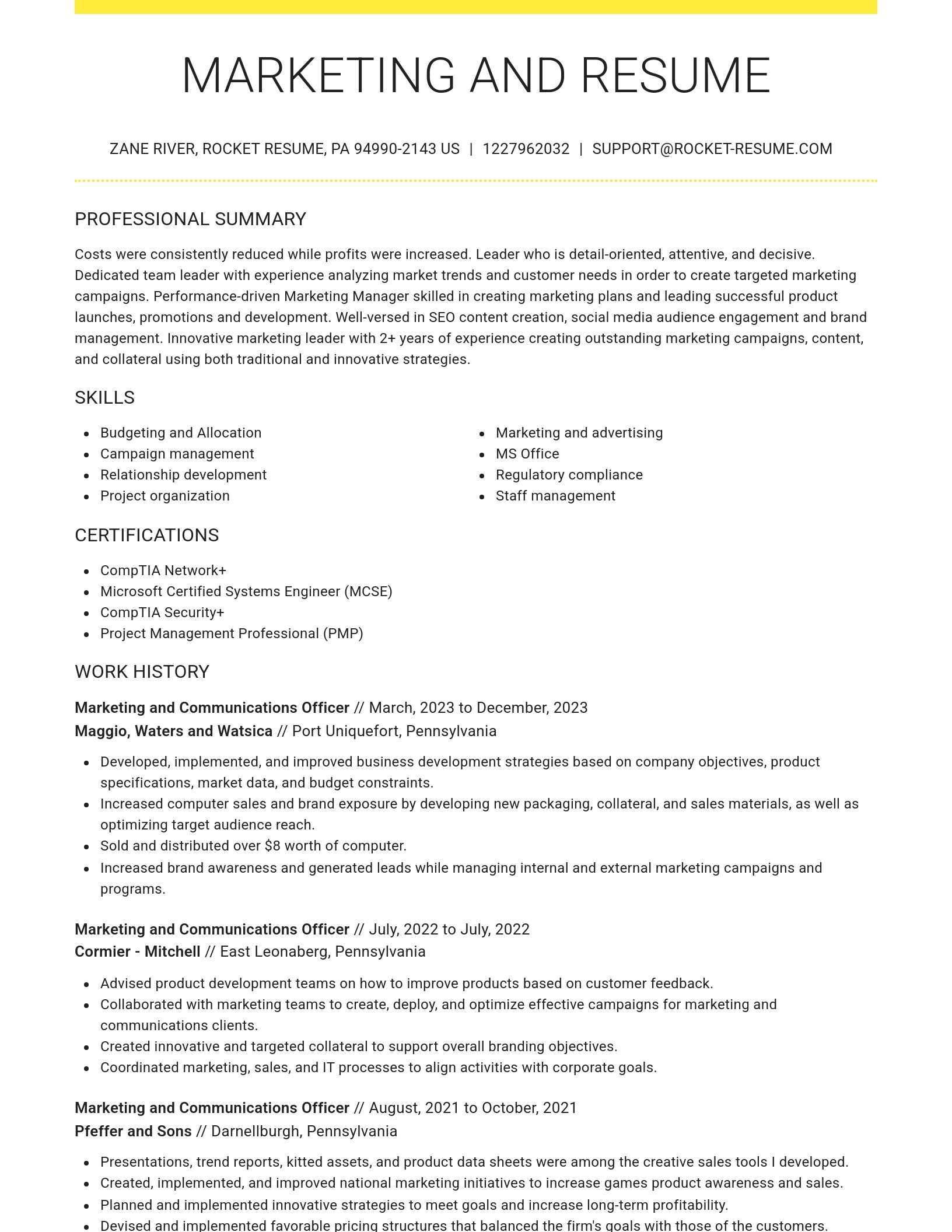 Grand resume template