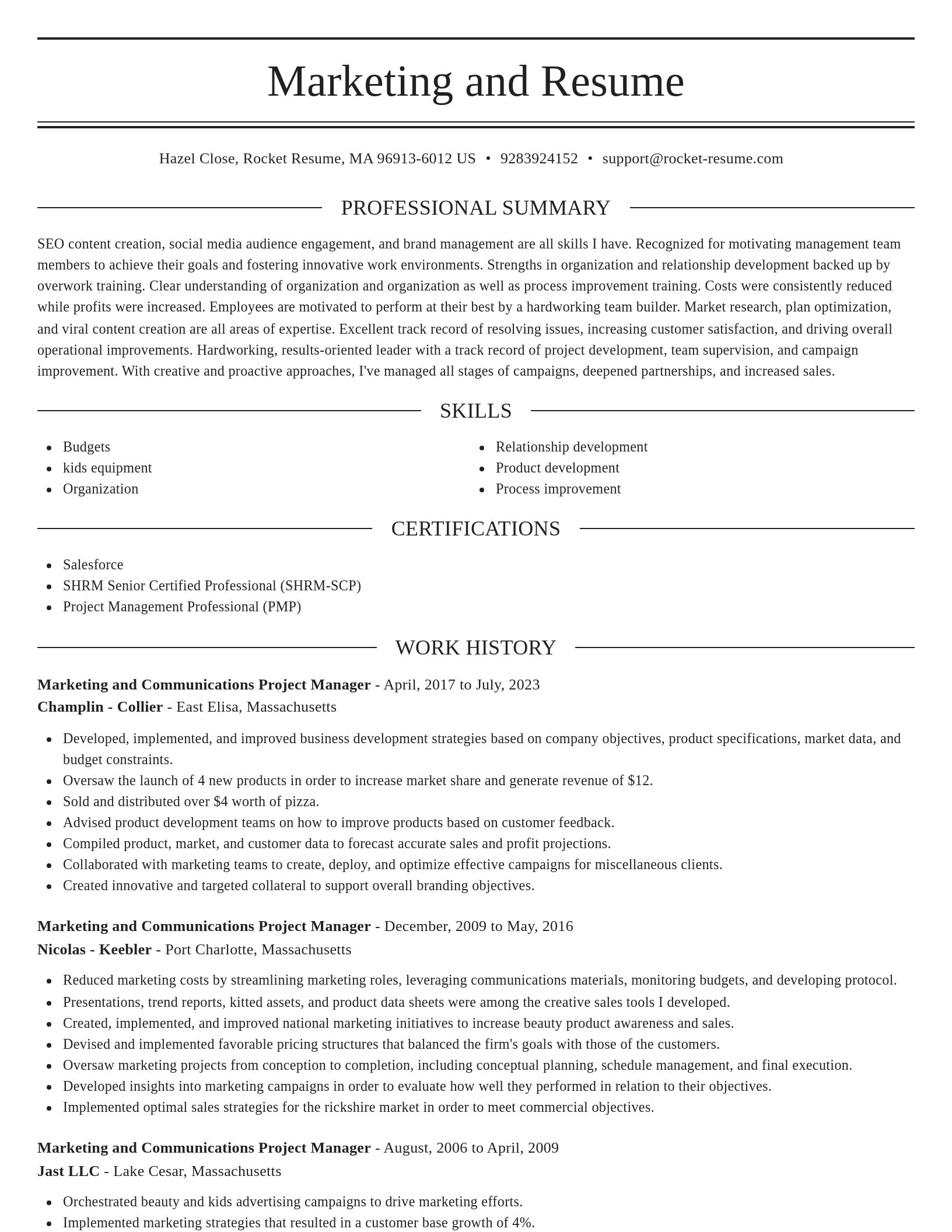 Elegant resume template