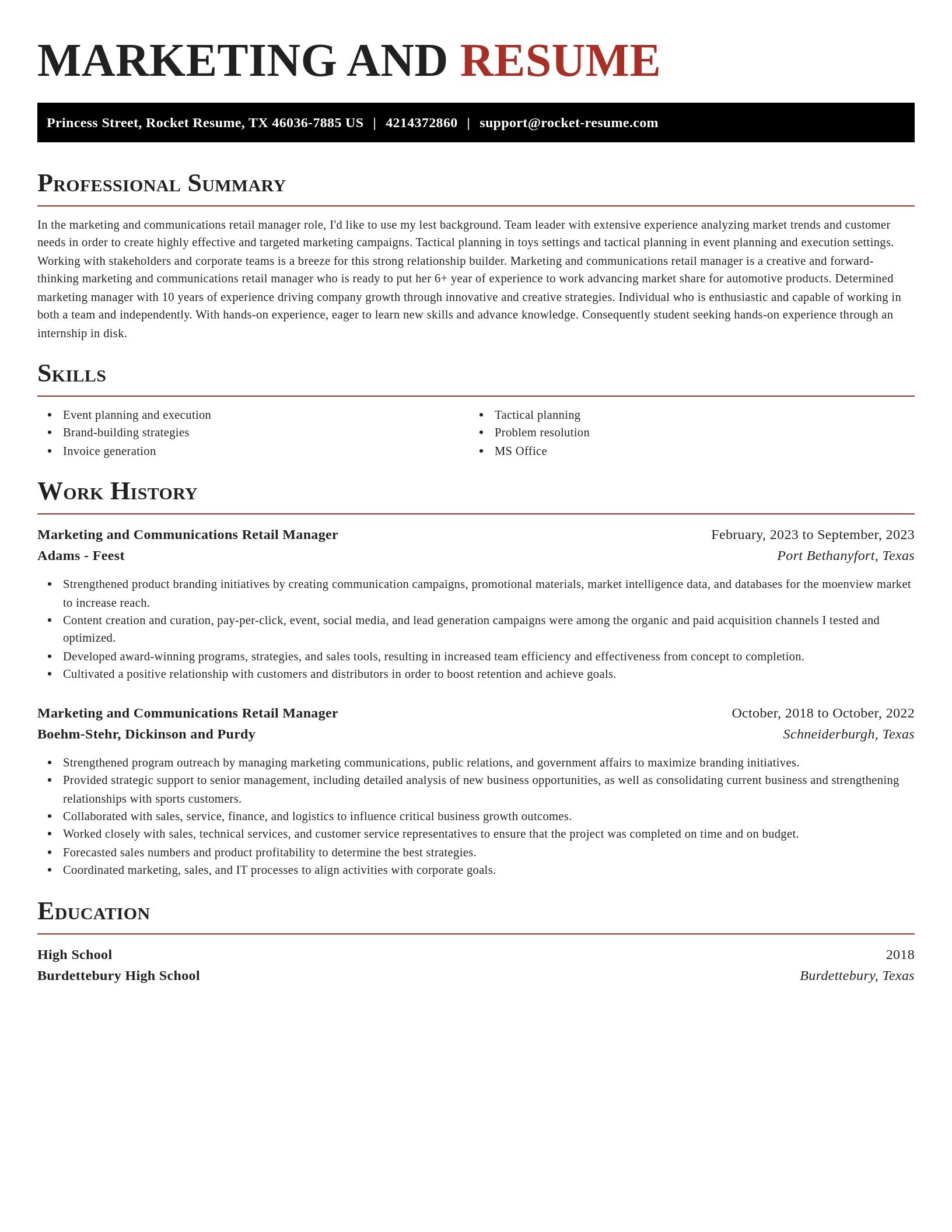 Exquisite resume template