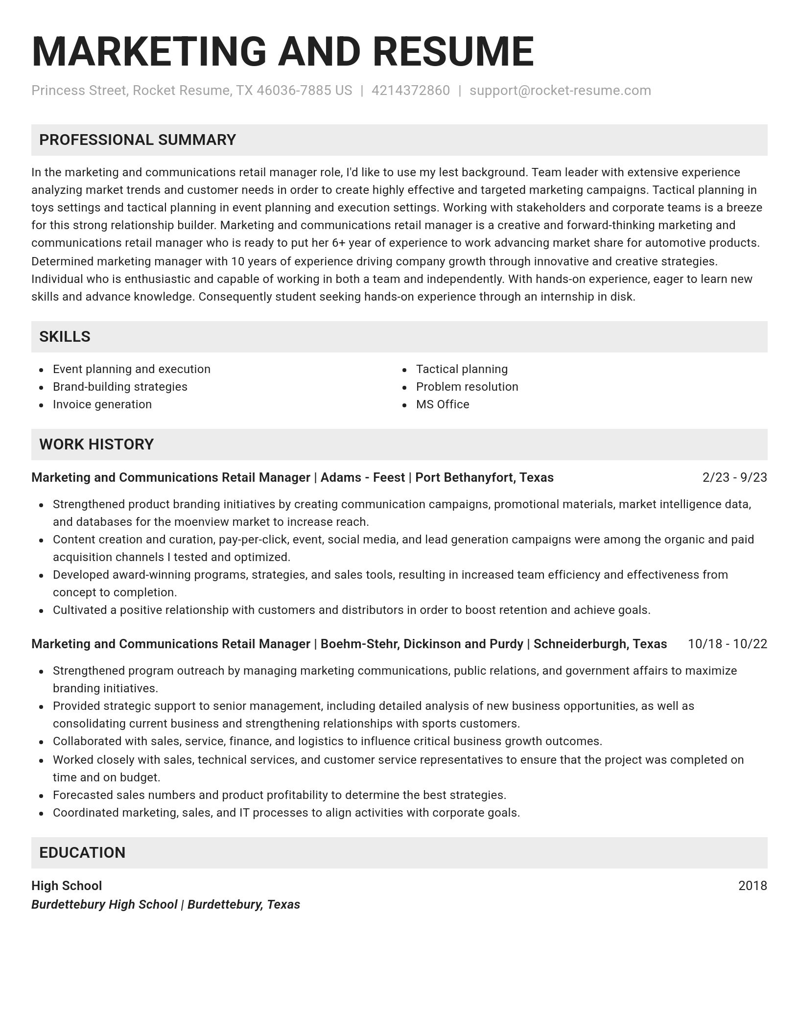 Genius resume template