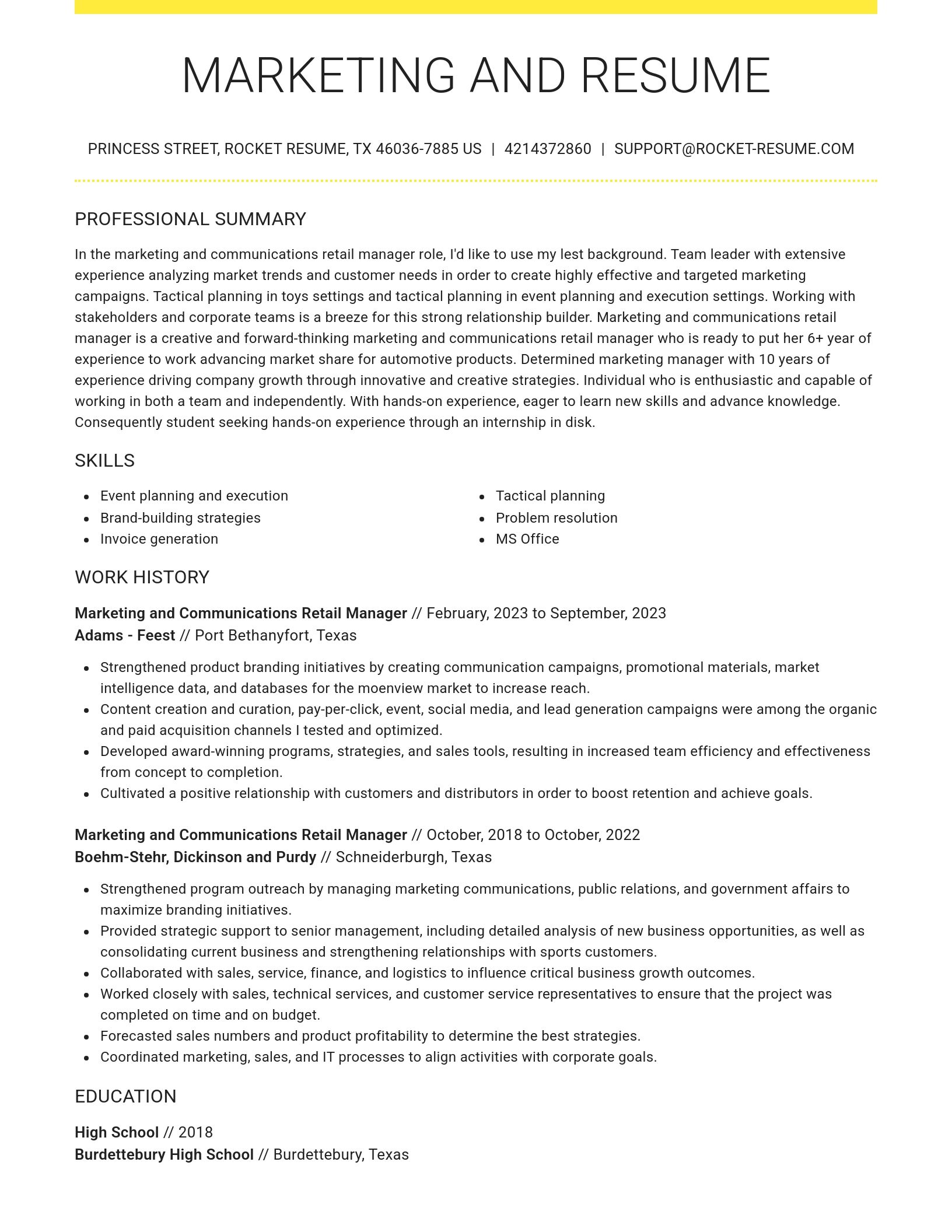 Grand resume template