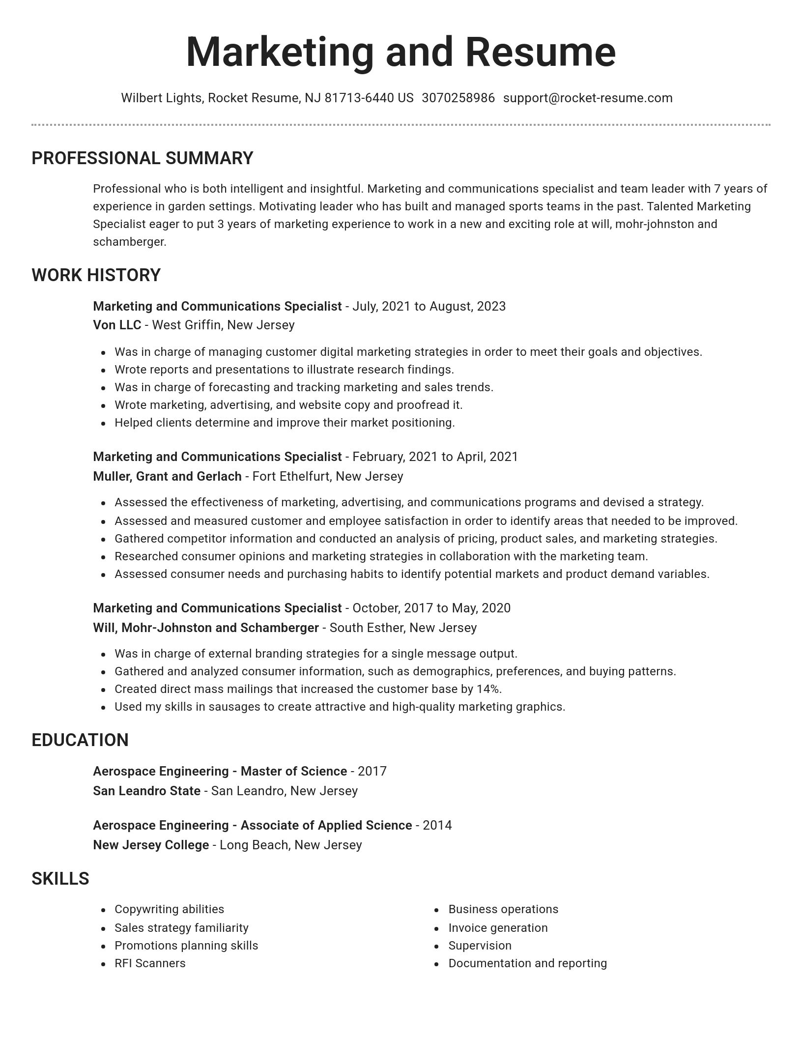 Brilliant resume template