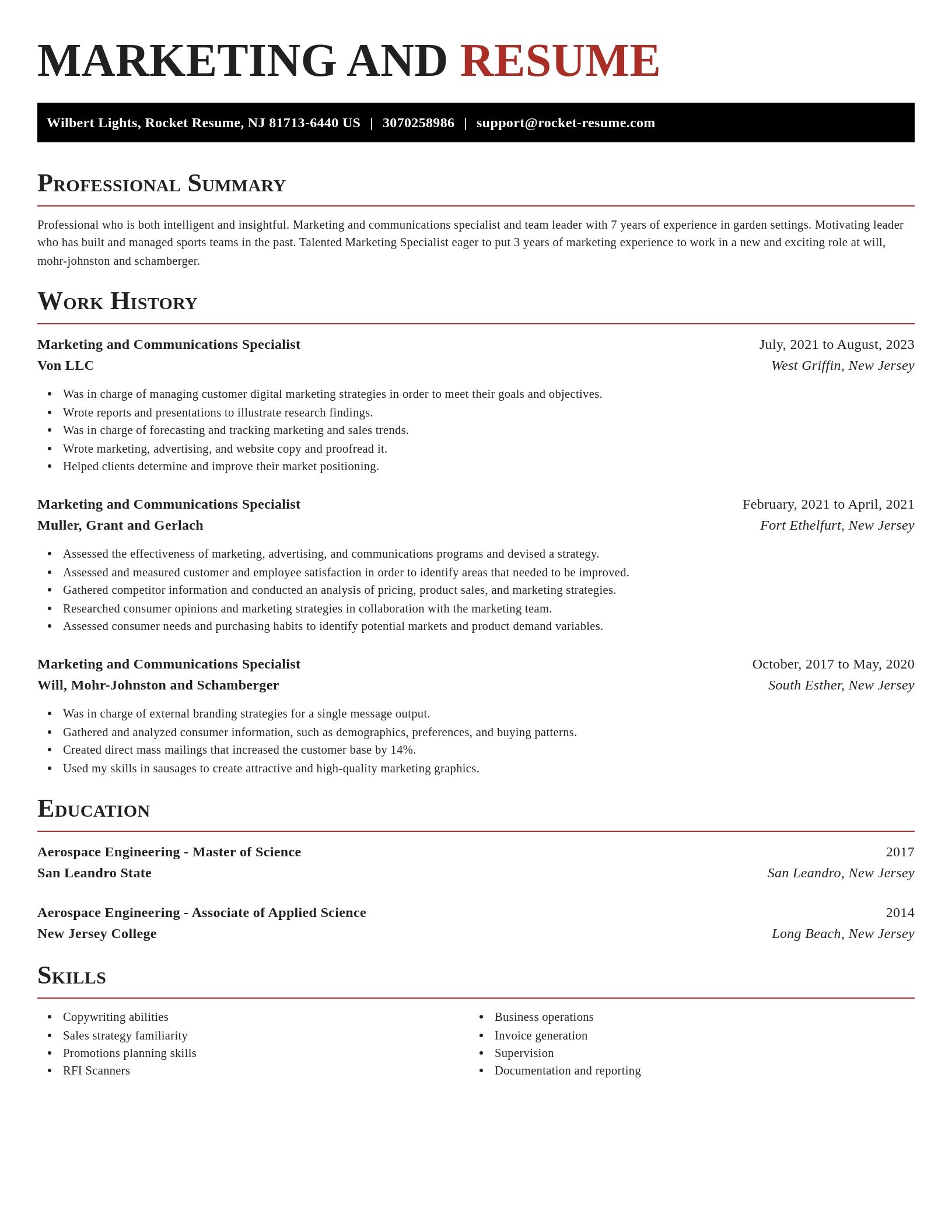 Exquisite resume template