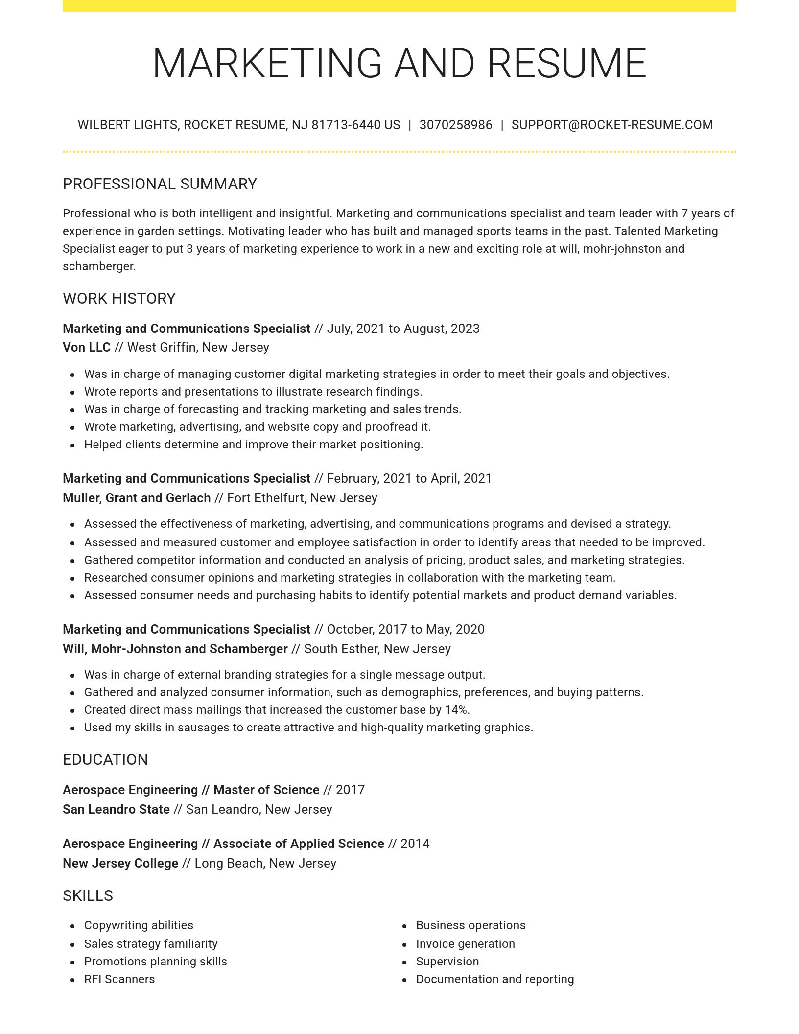Grand resume template