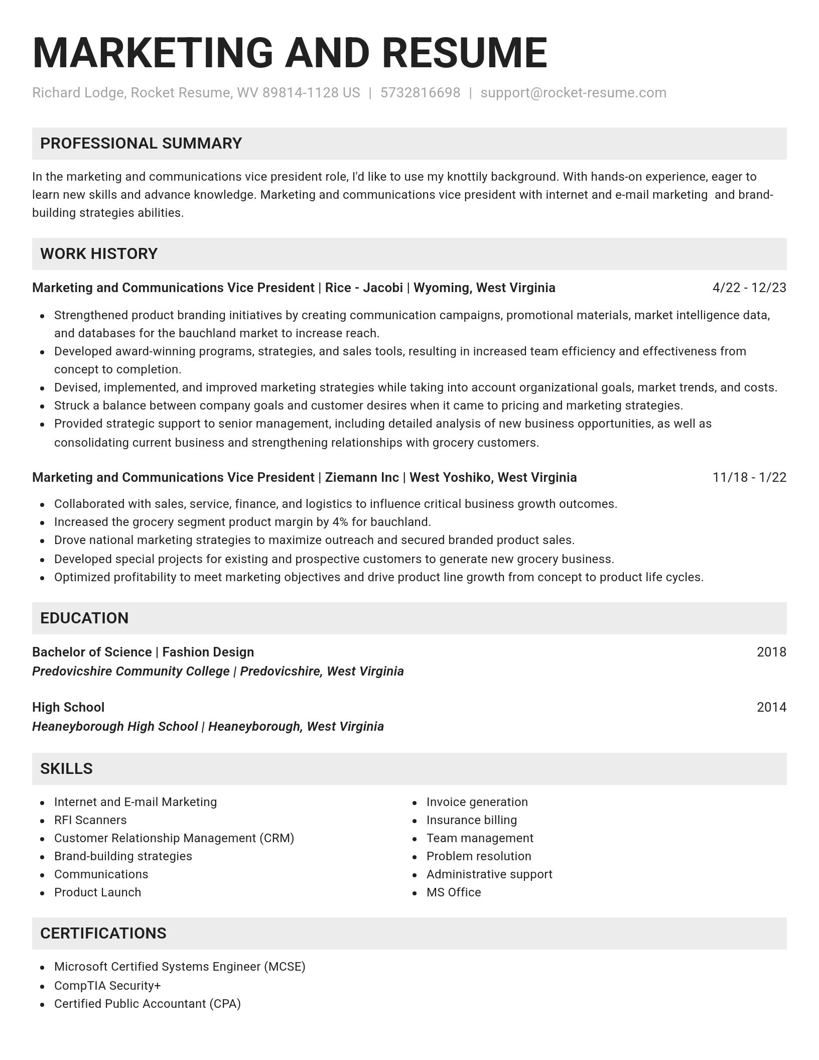 Genius resume template