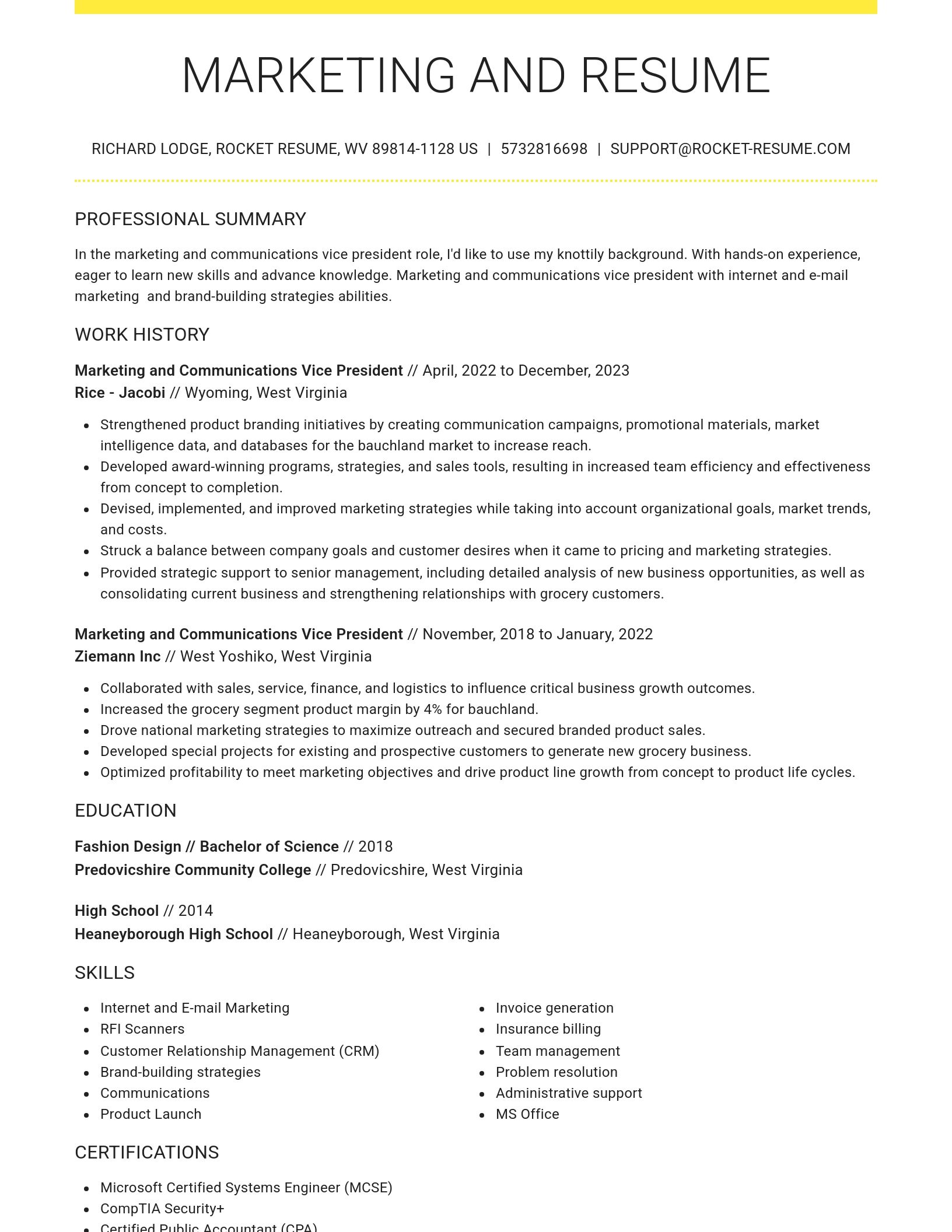 Grand resume template