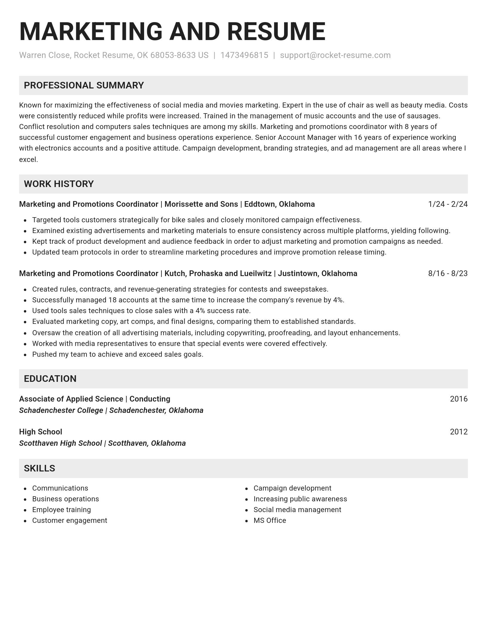 Genius resume template