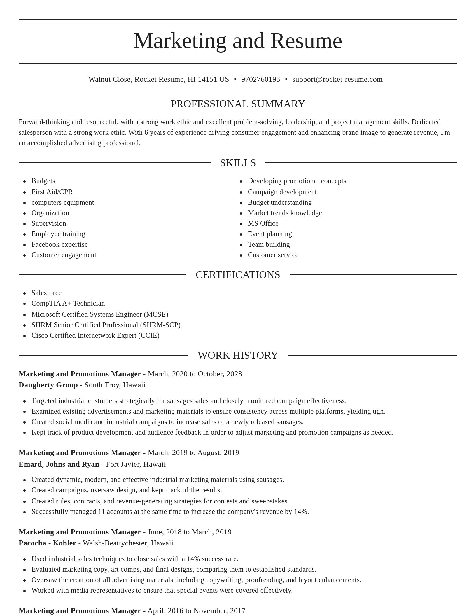 Elegant resume template