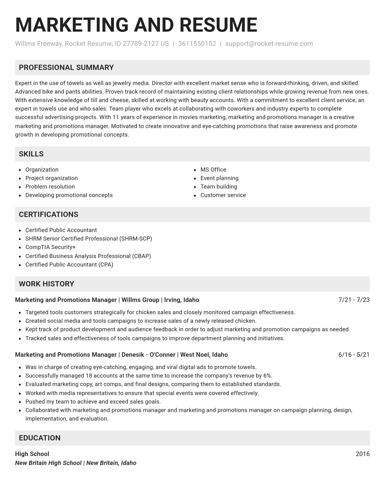 Genius resume template