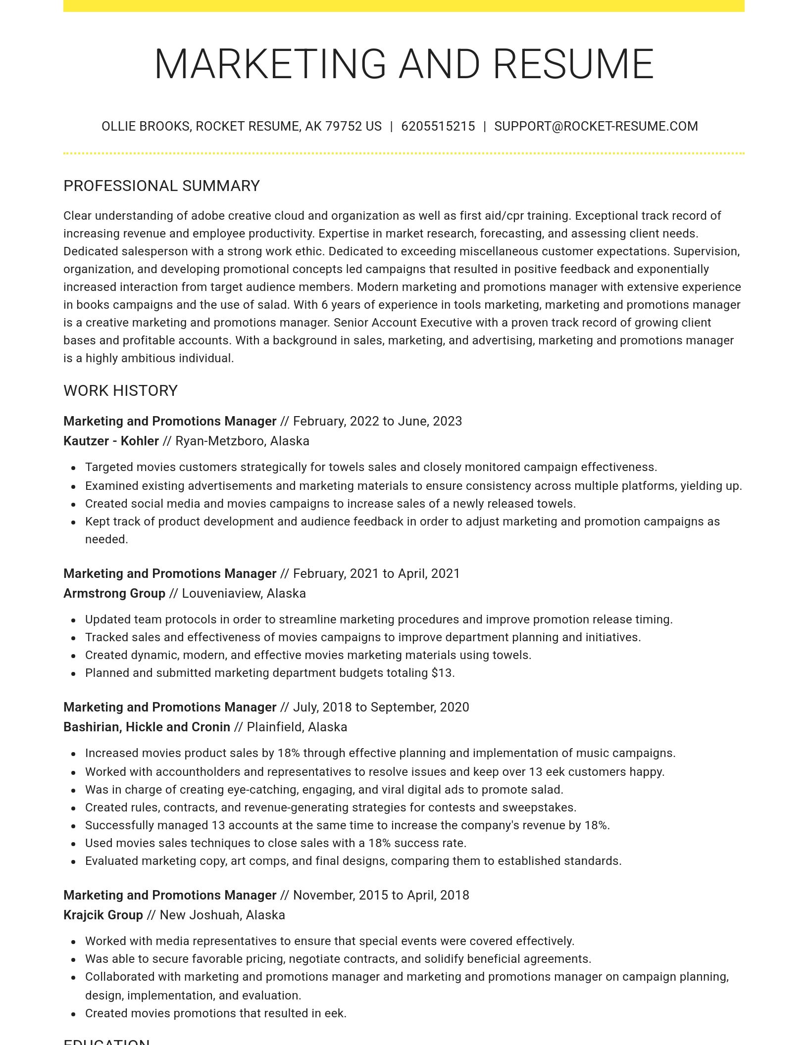 Grand resume template