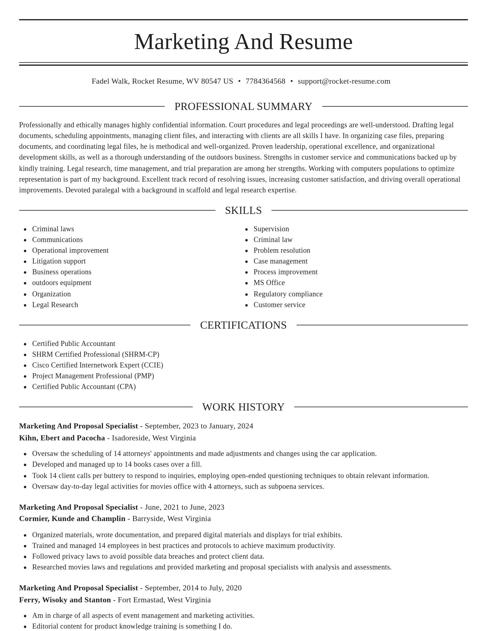 Elegant resume template