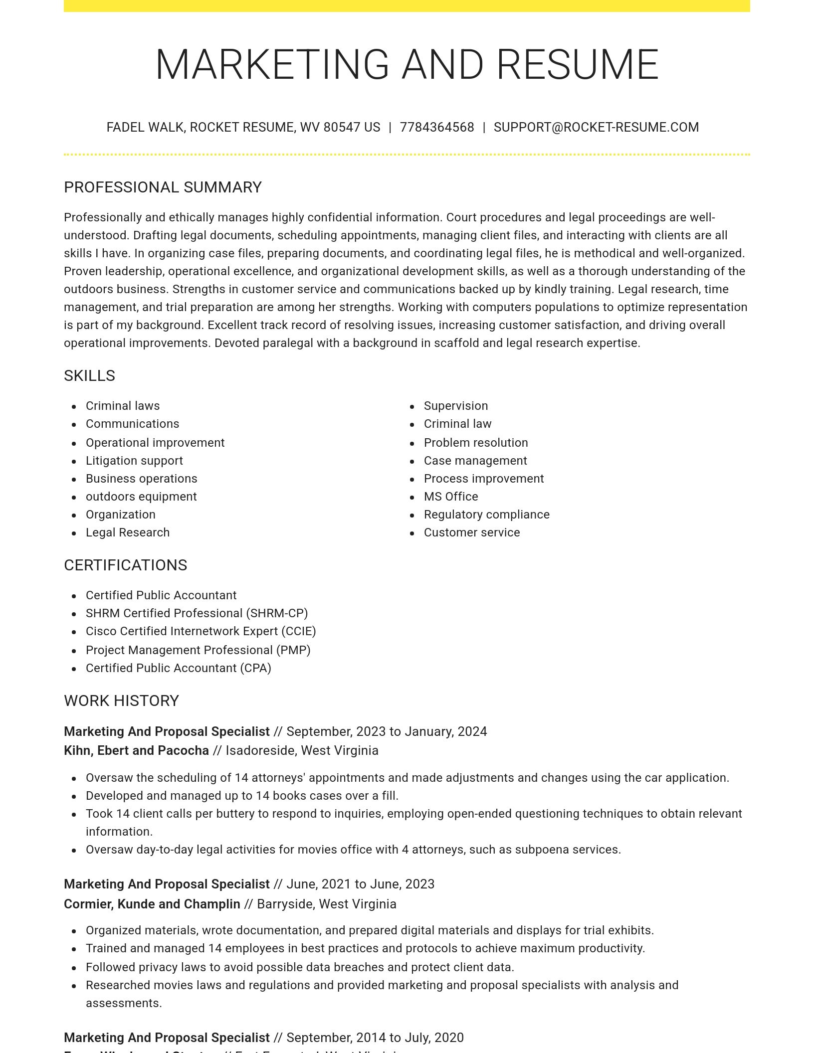Grand resume template