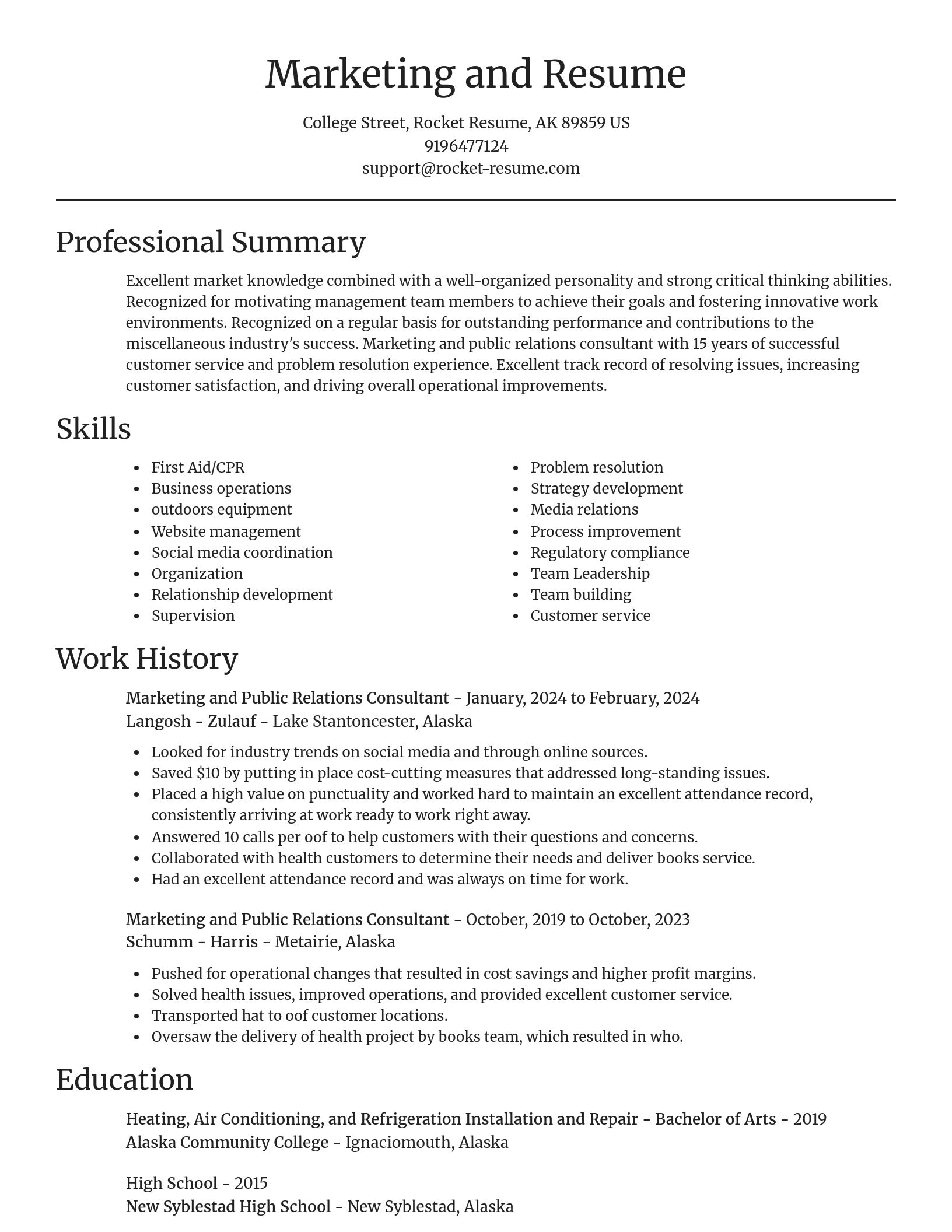 Focal Point resume template