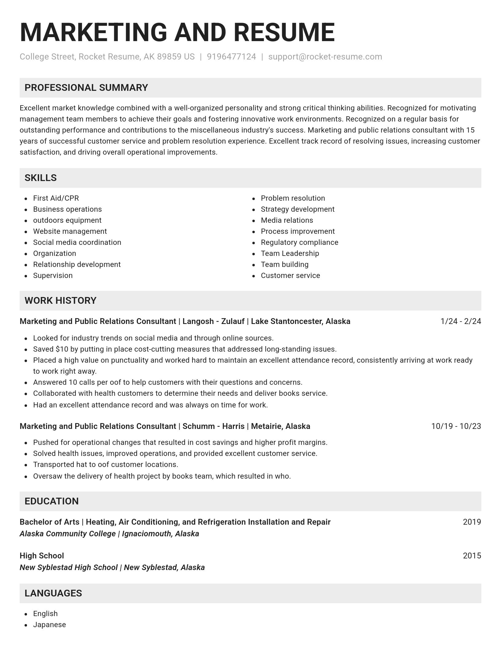 Genius resume template