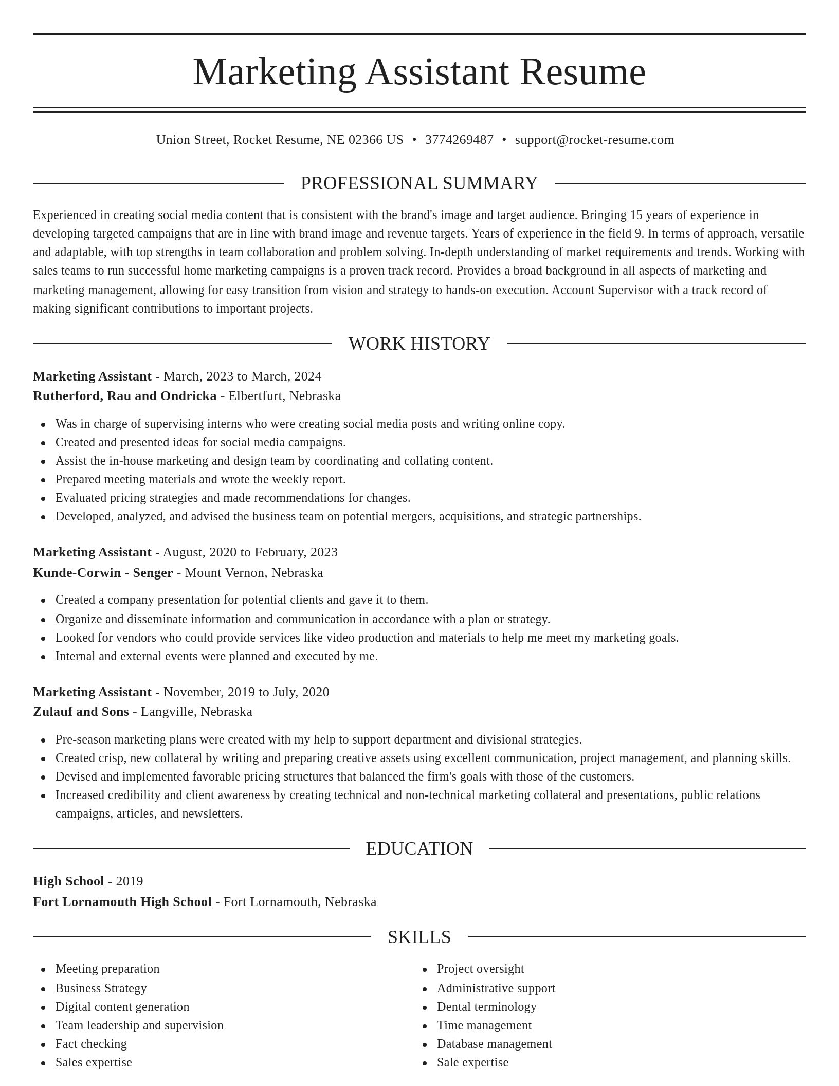 Elegant resume template