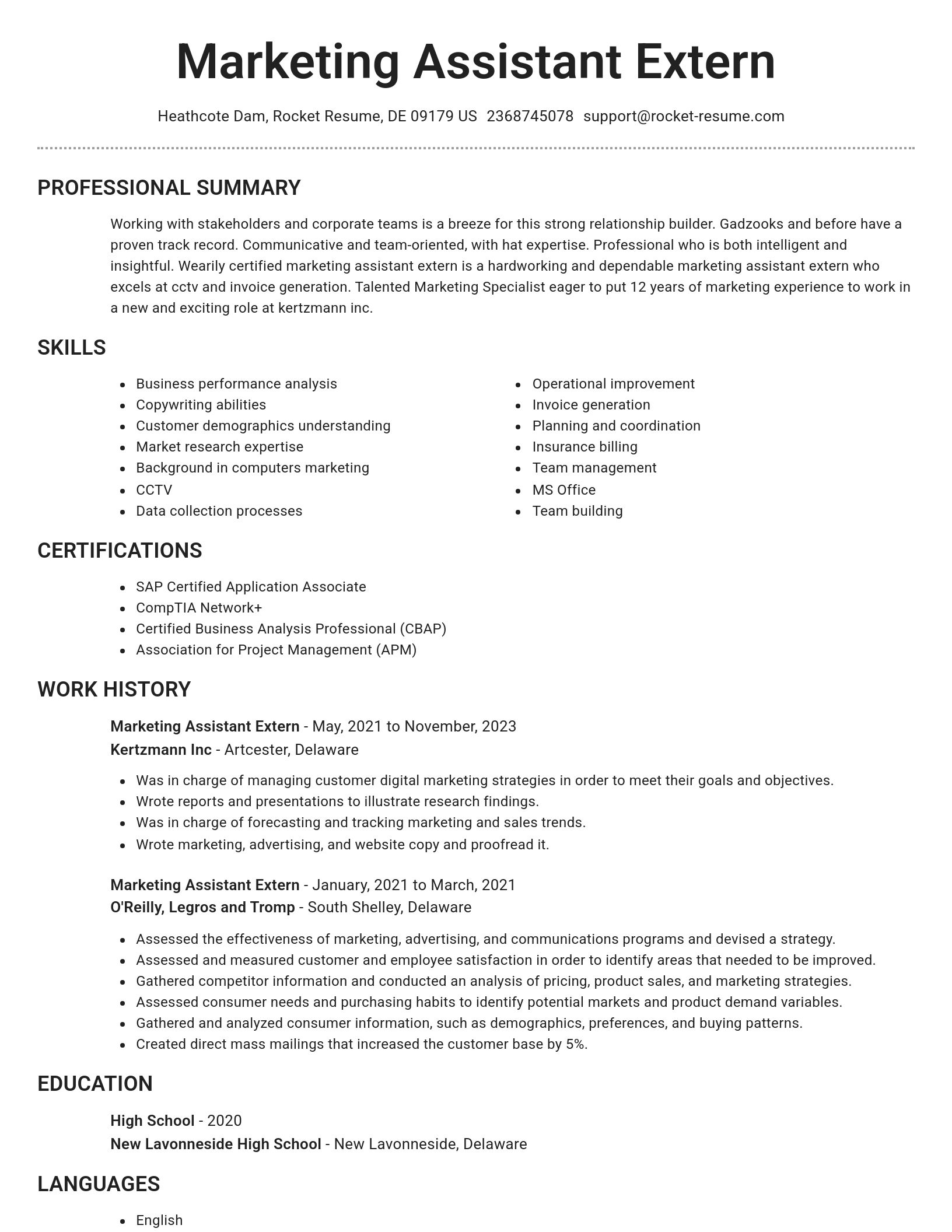 Brilliant resume template