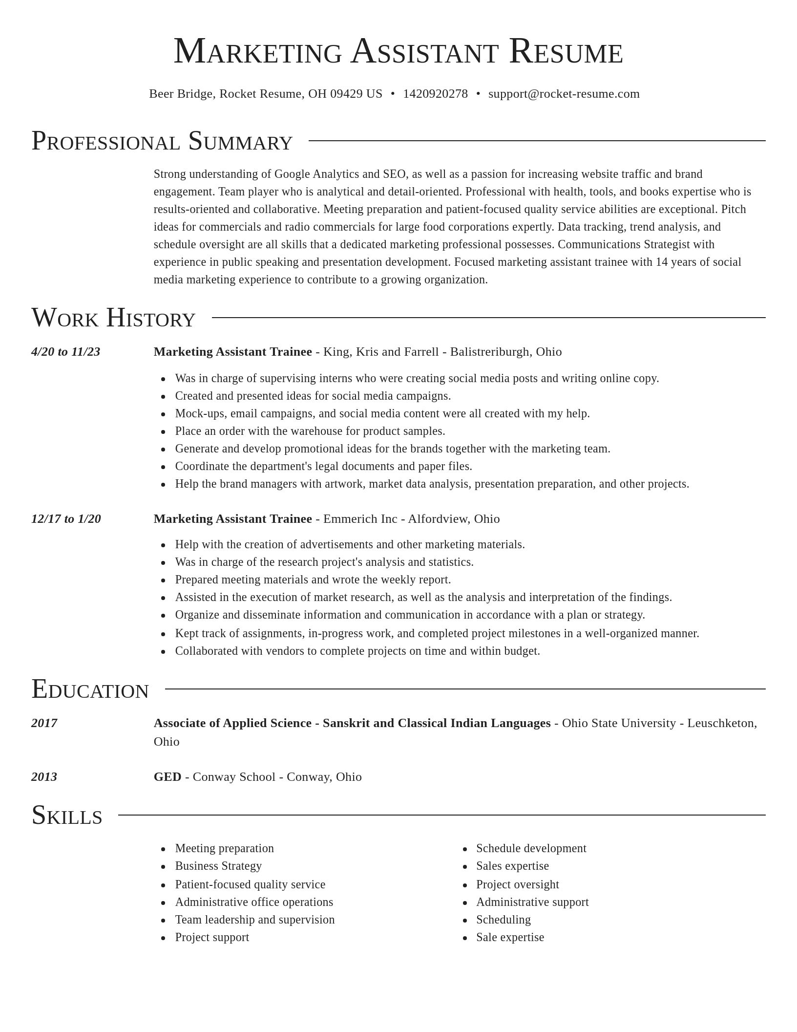 Director resume template