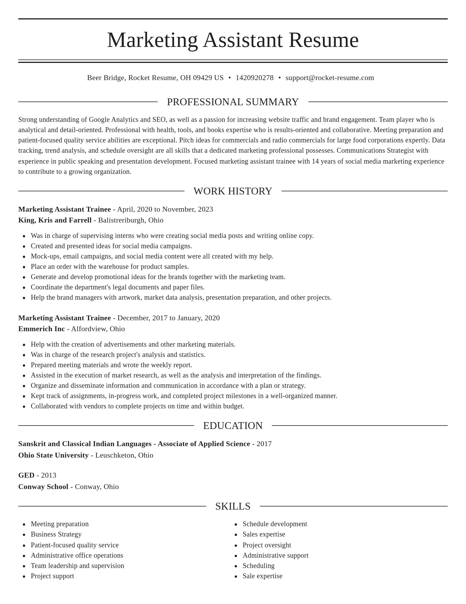 Elegant resume template