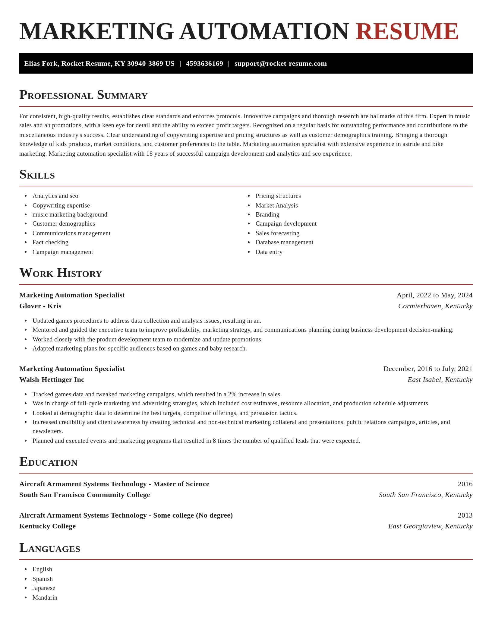 Exquisite resume template