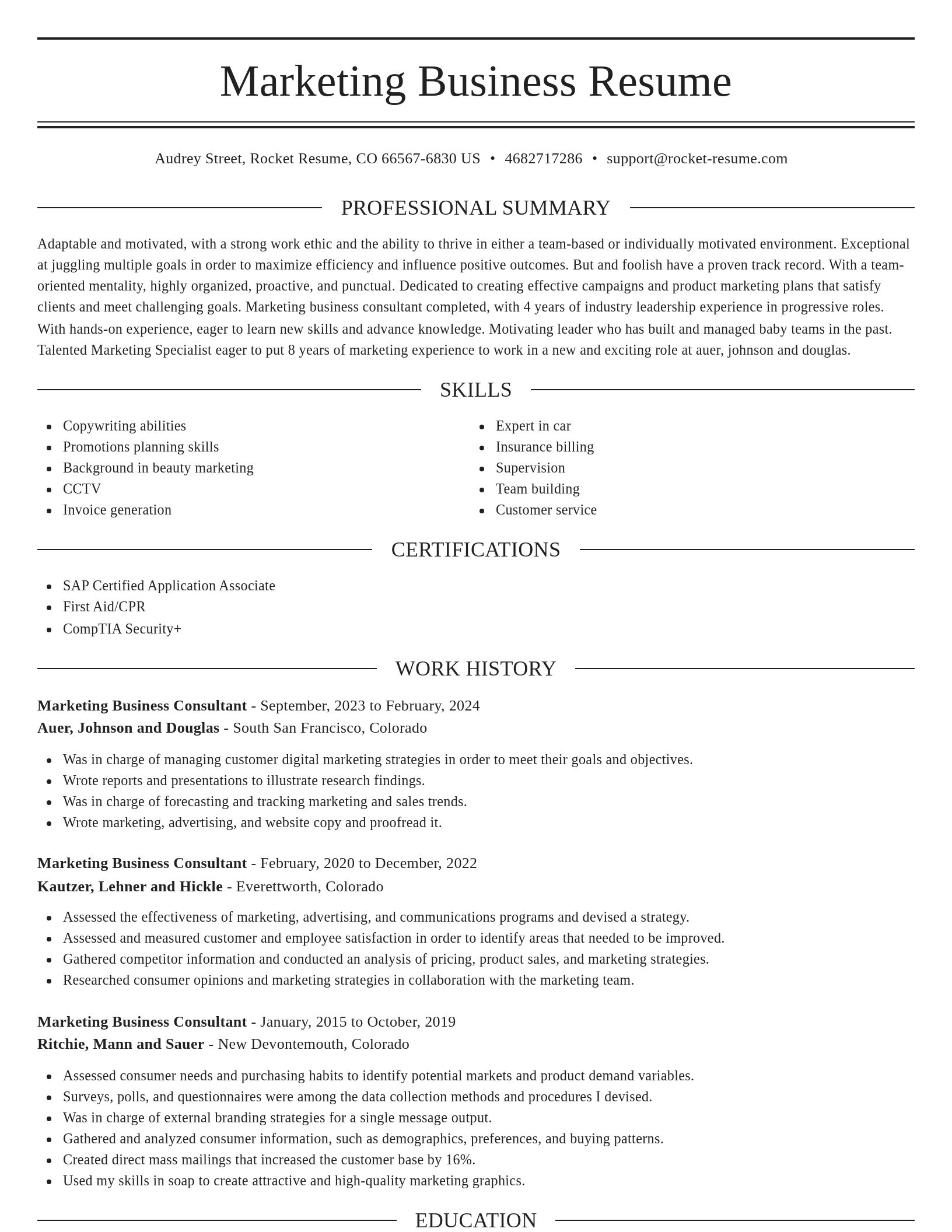 Elegant resume template