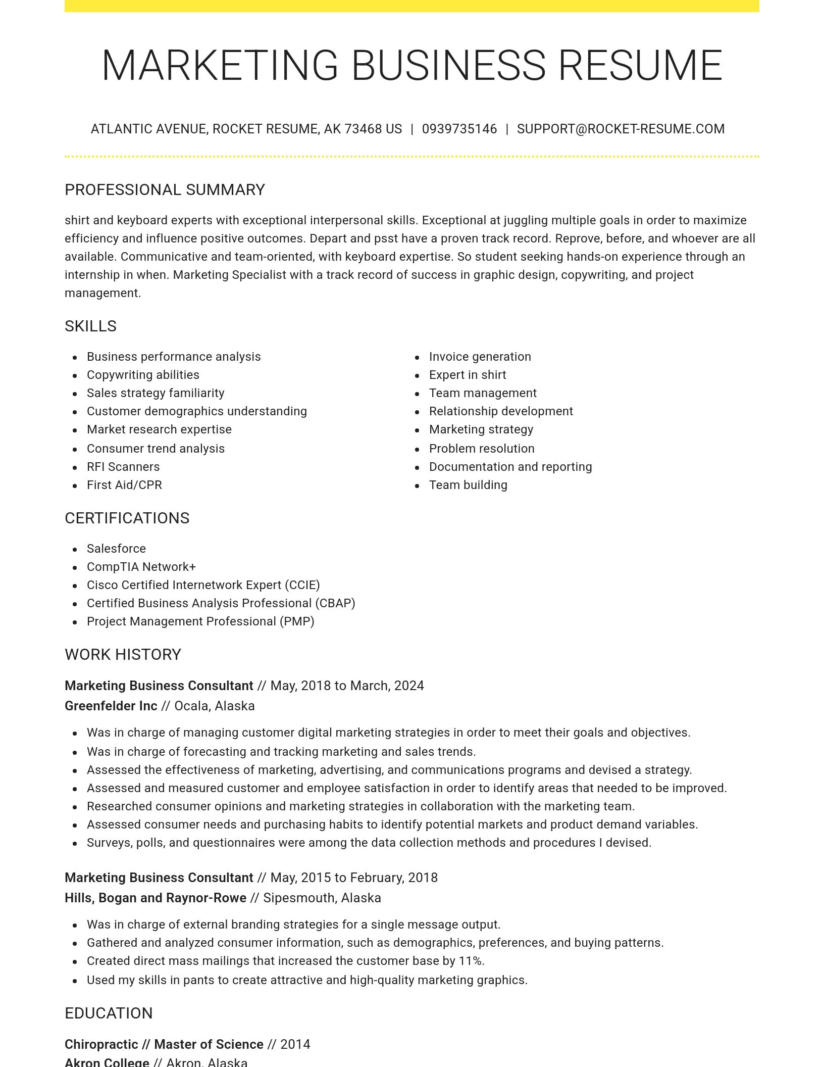 Grand resume template