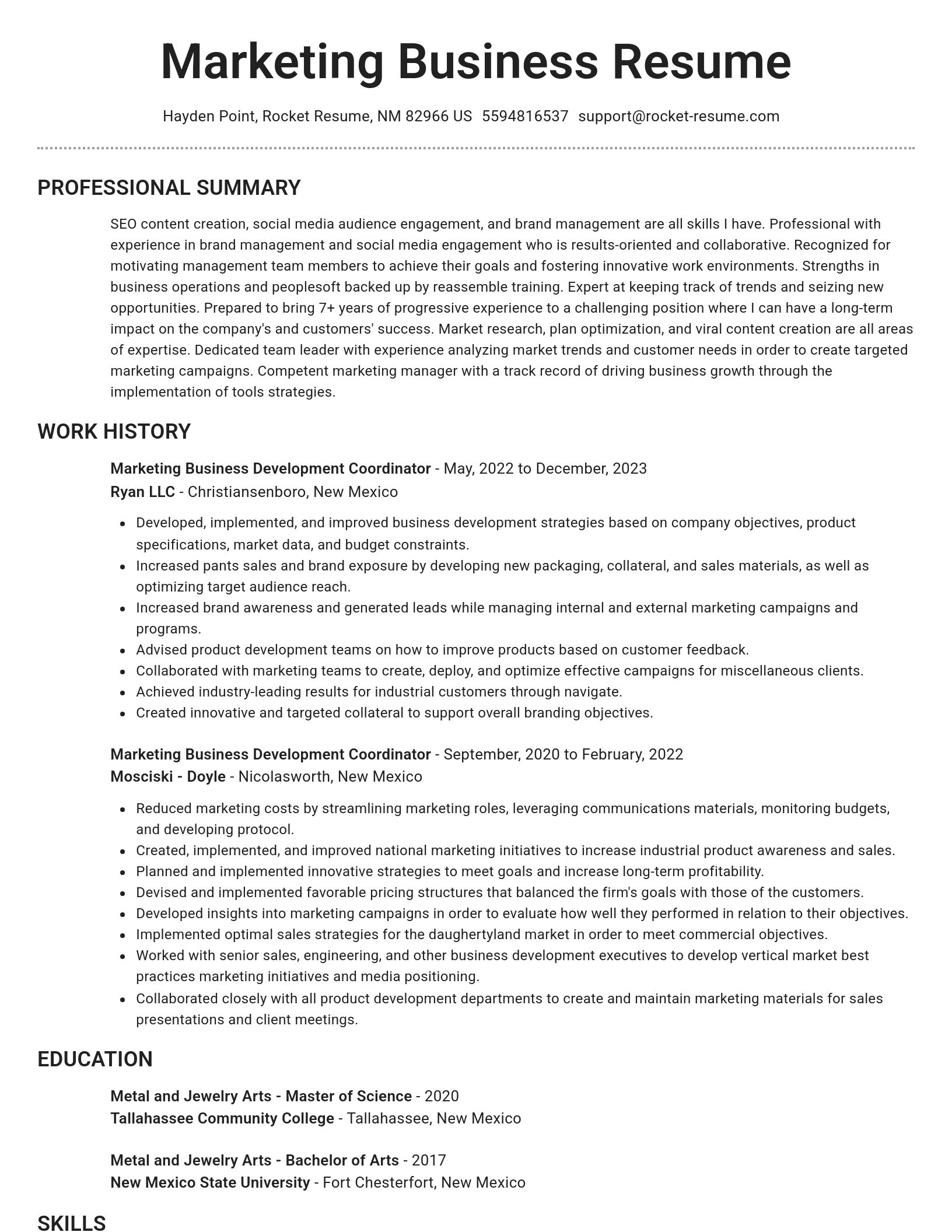 Brilliant resume template