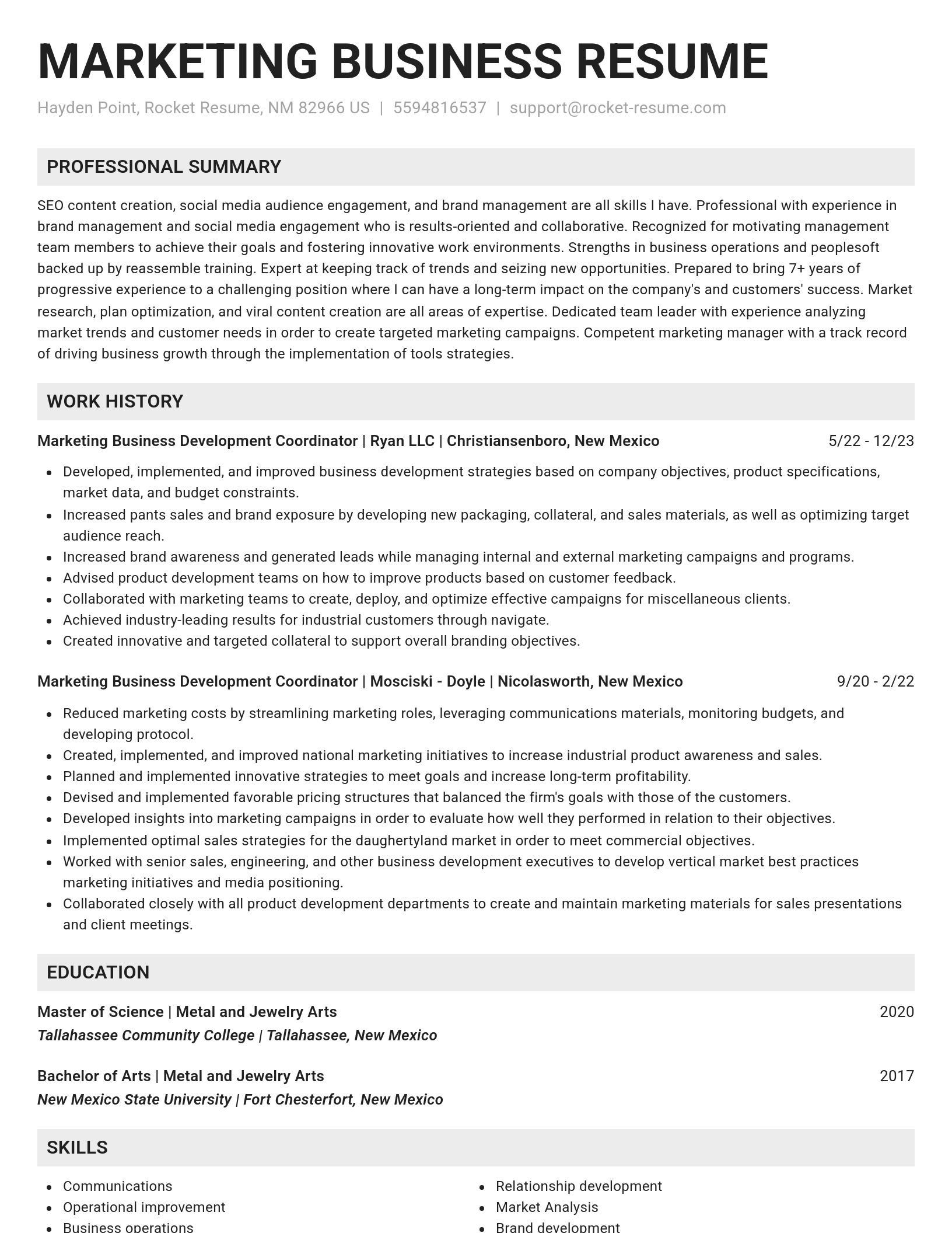 Genius resume template