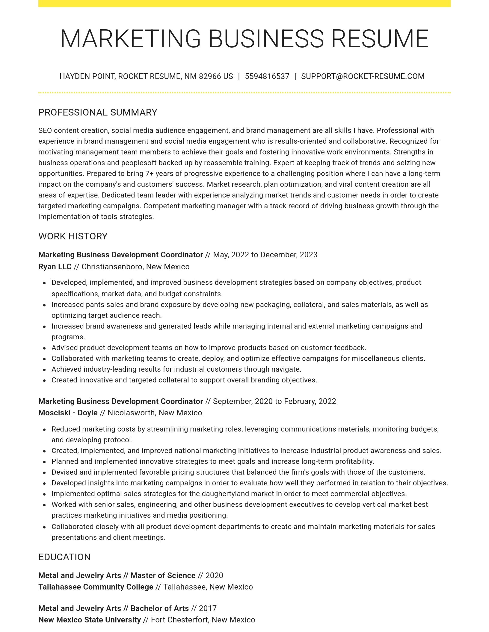 Grand resume template