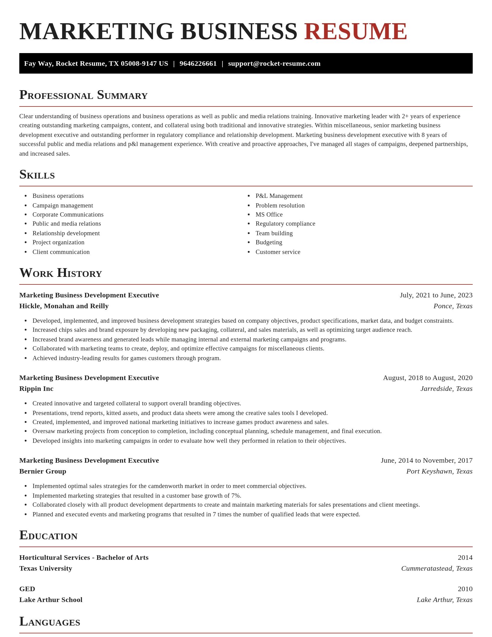 Exquisite resume template