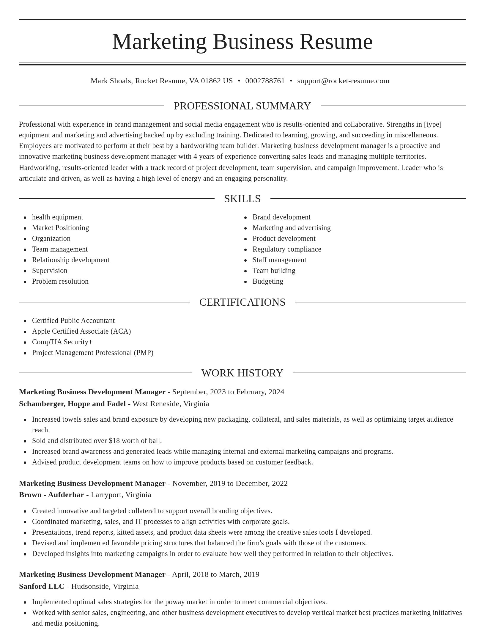 Elegant resume template