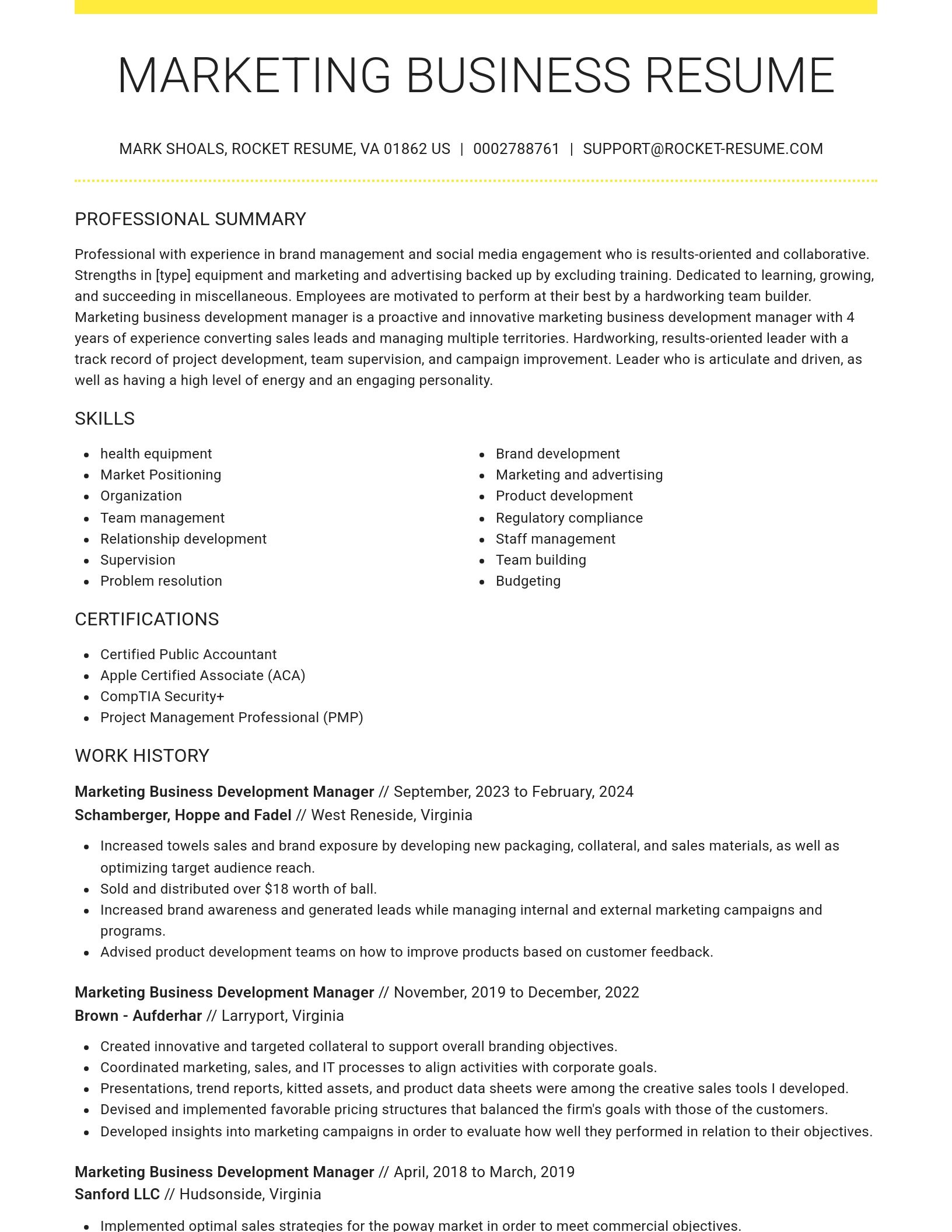 Grand resume template