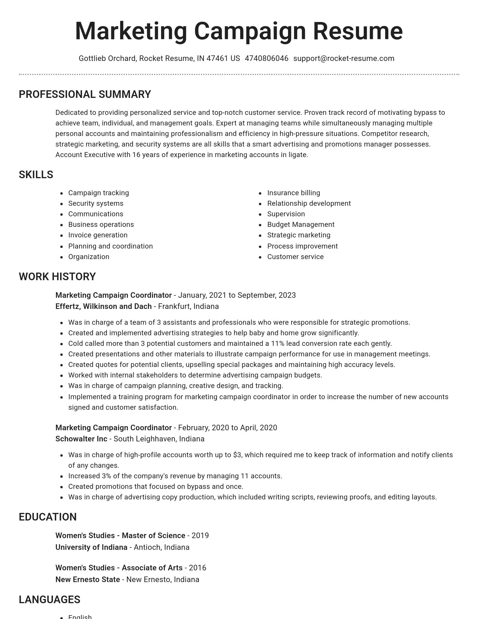 Brilliant resume template