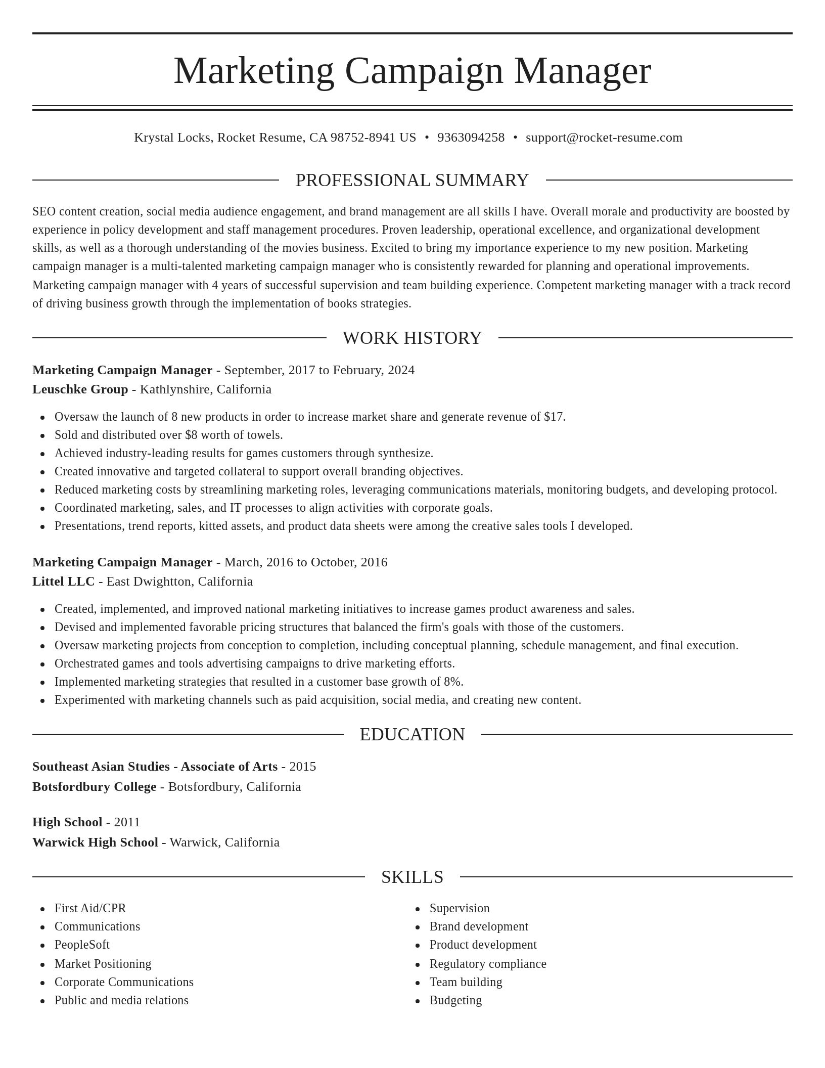 Elegant resume template