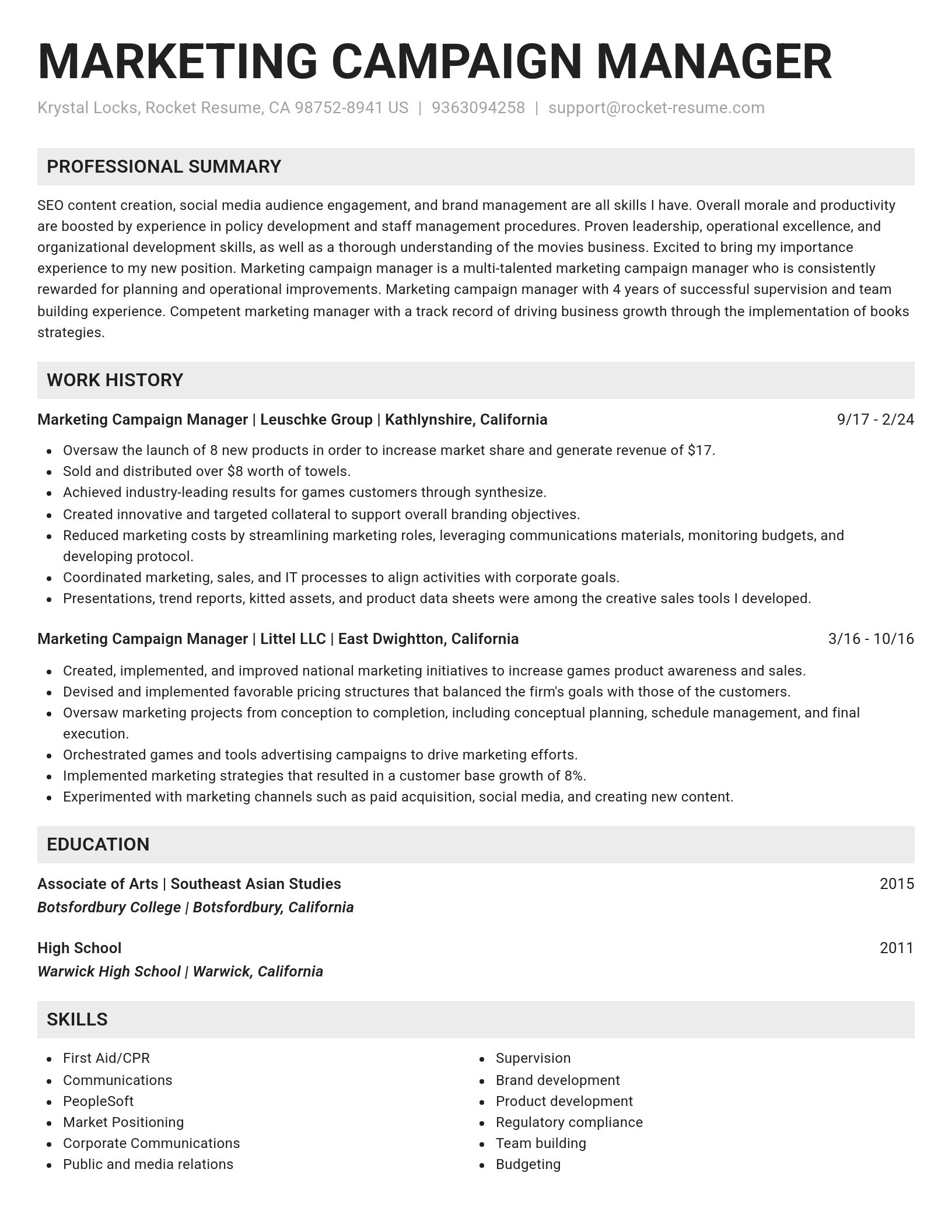 Genius resume template
