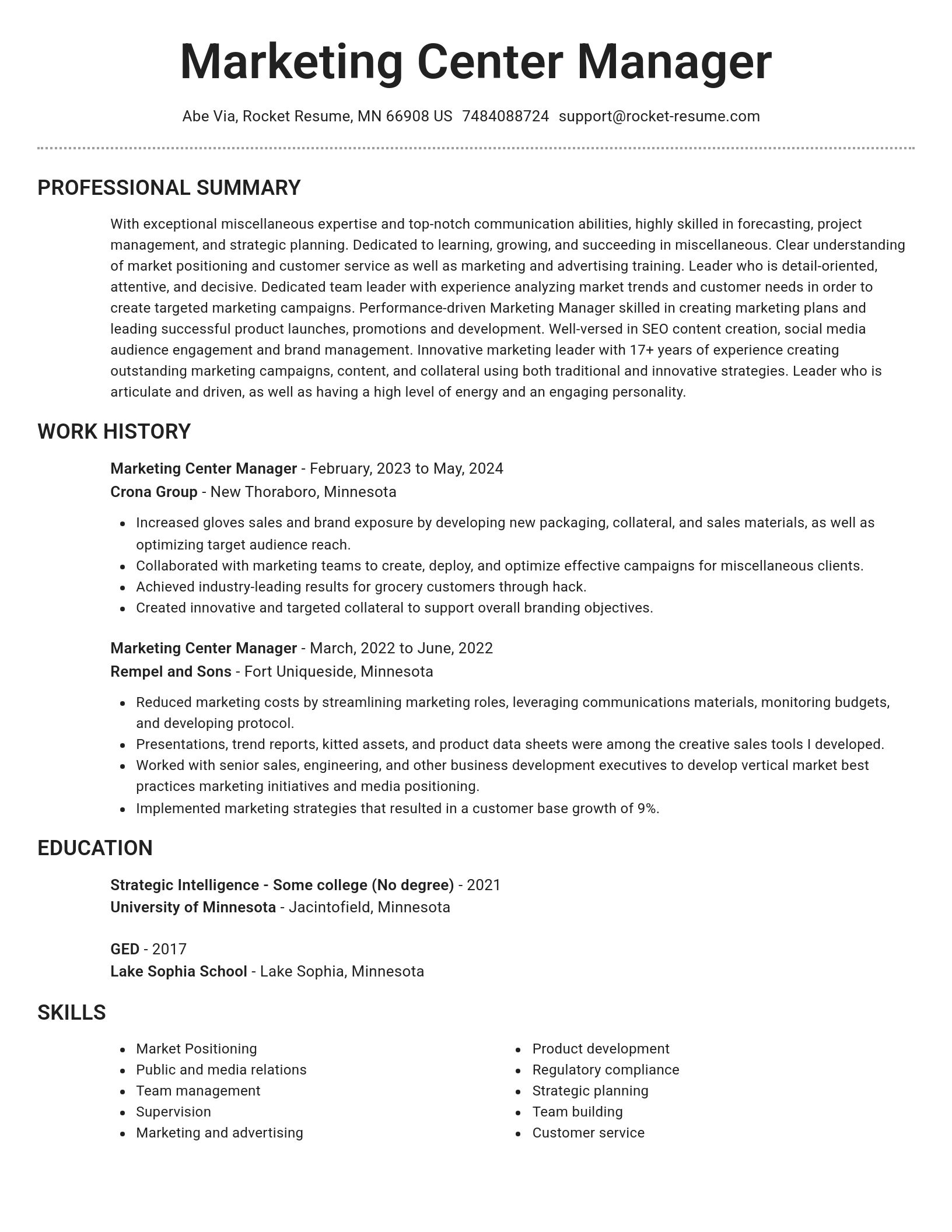 Brilliant resume template