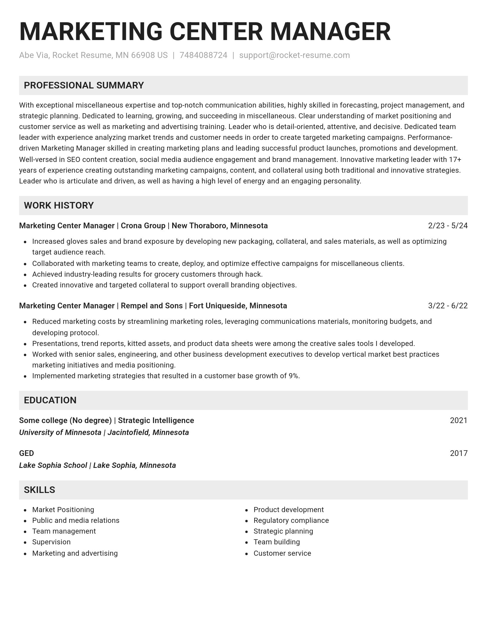 Genius resume template