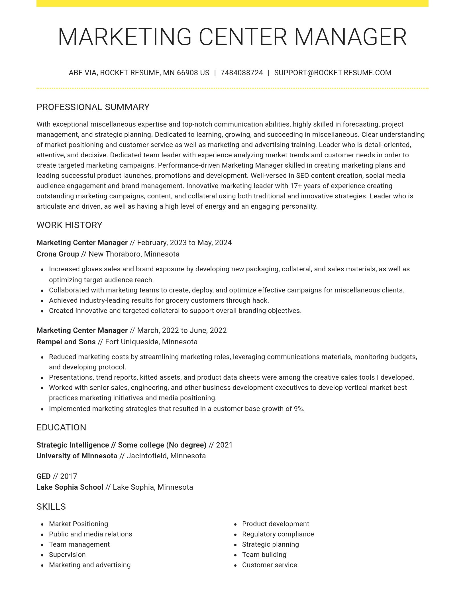 Grand resume template