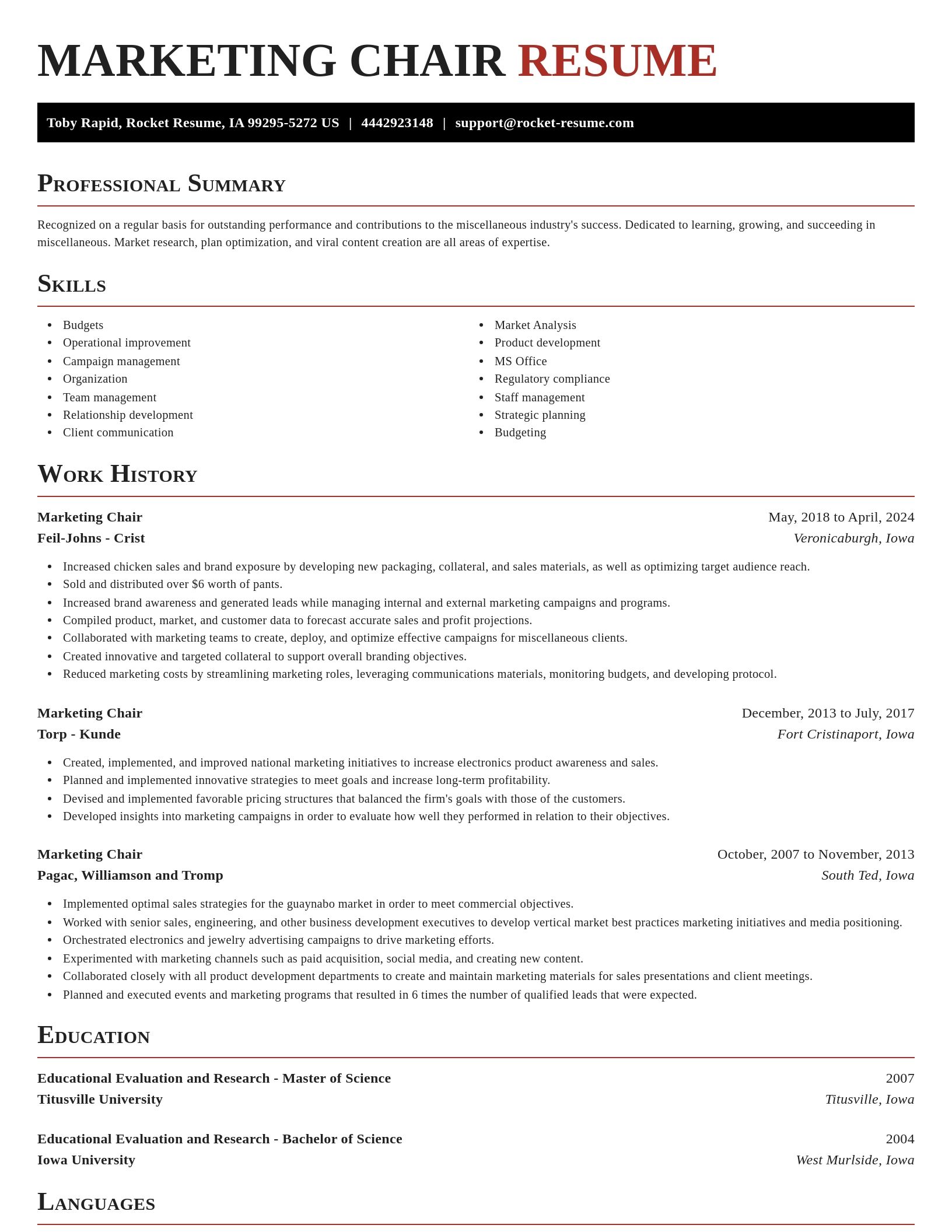 Exquisite resume template